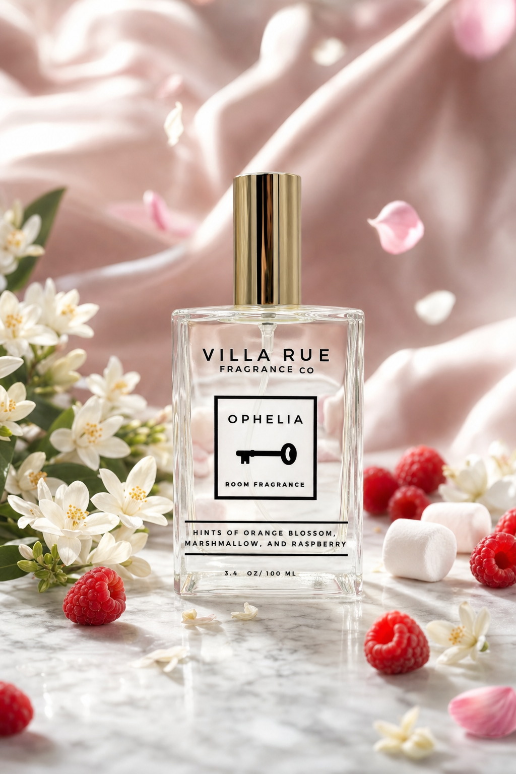 Villa Rue Ophelia room & body mist — themed scene (v2)