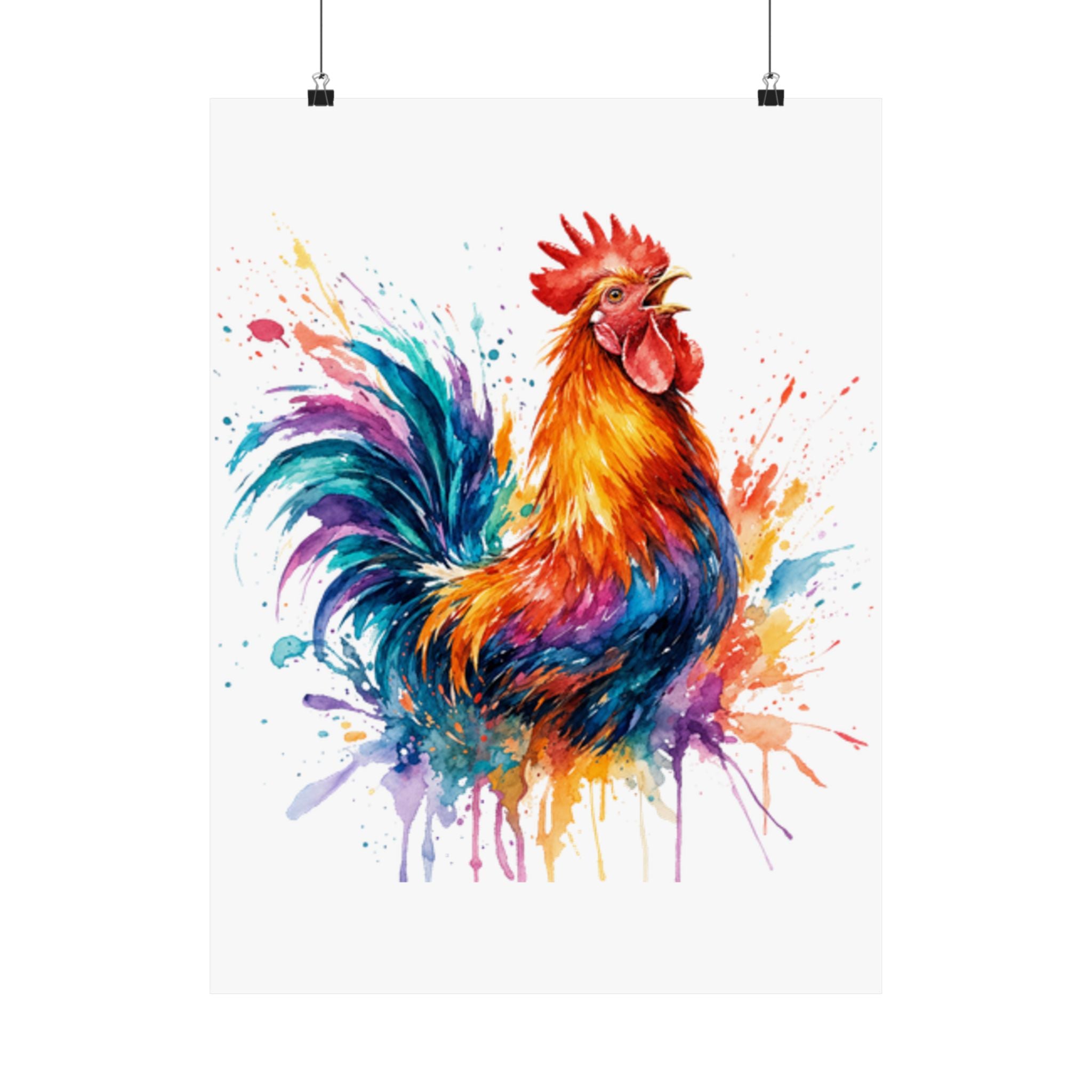 Splash Rooster Poster
