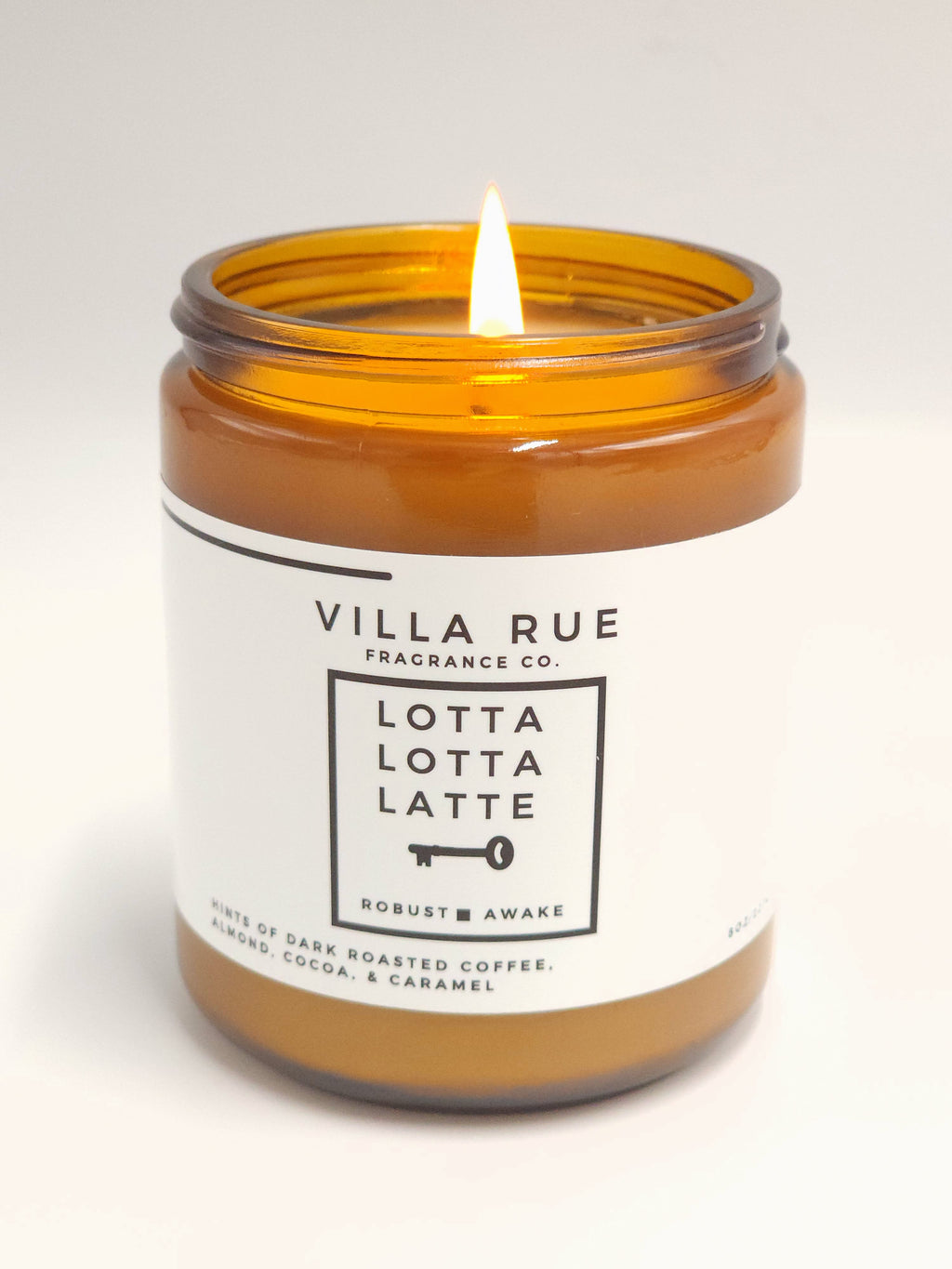 Villa Rue Lotta Lotta Latte soy candle — 8oz Amber Jar