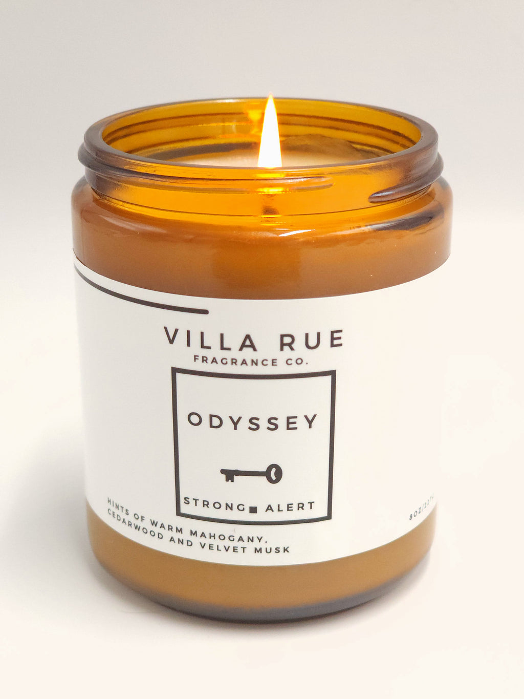 Villa Rue Odyssey soy candle — 8oz Amber Jar