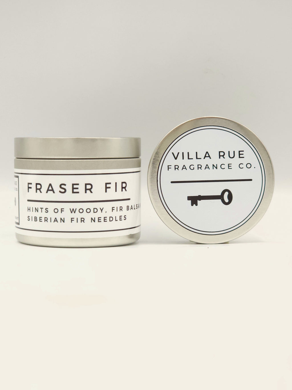Villa Rue Fraser Fir soy candle — 4oz Tin