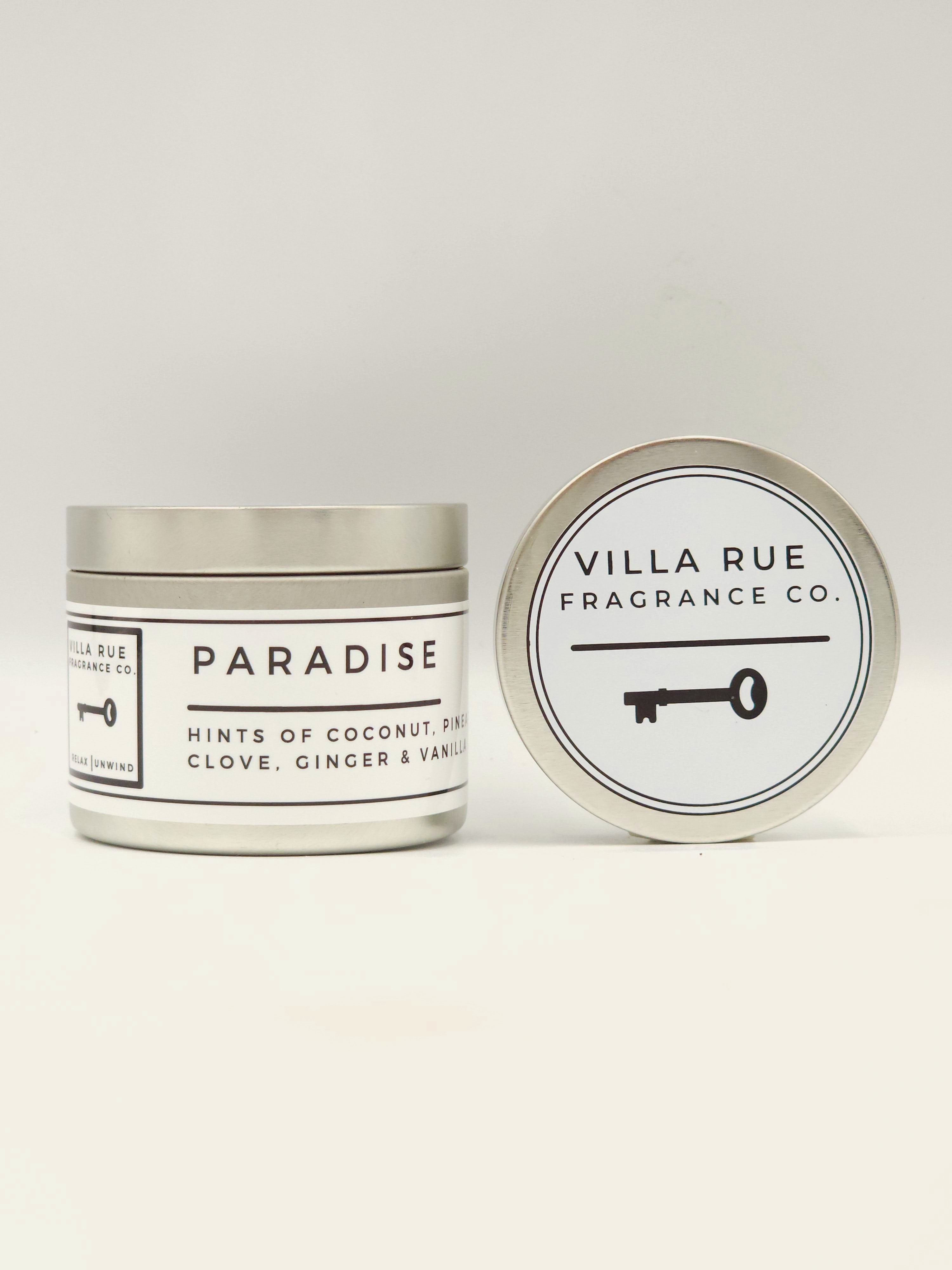 Villa Rue Paradise soy candle — 4oz Tin