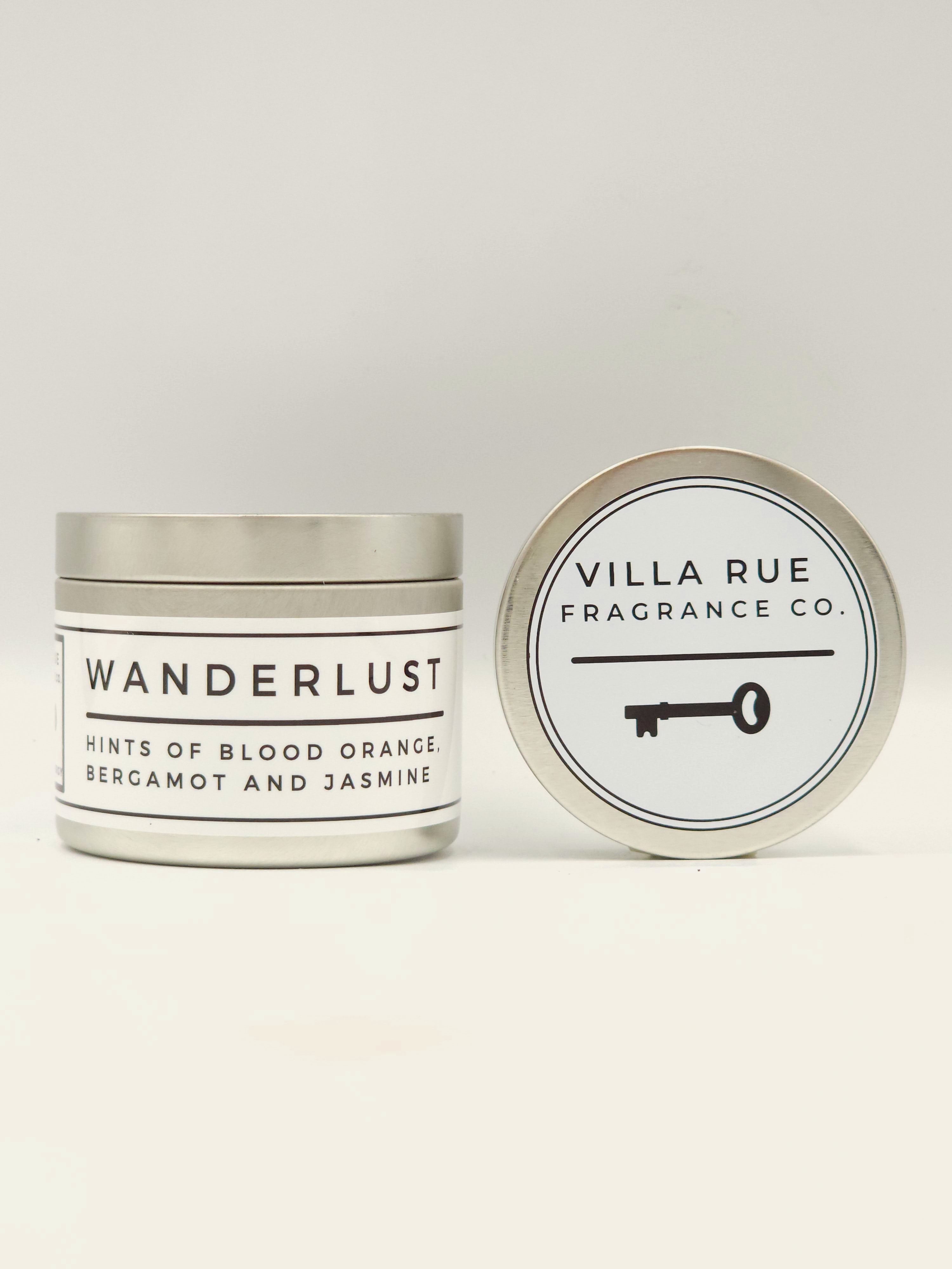 Villa Rue Wanderlust soy candle — 4oz Tin
