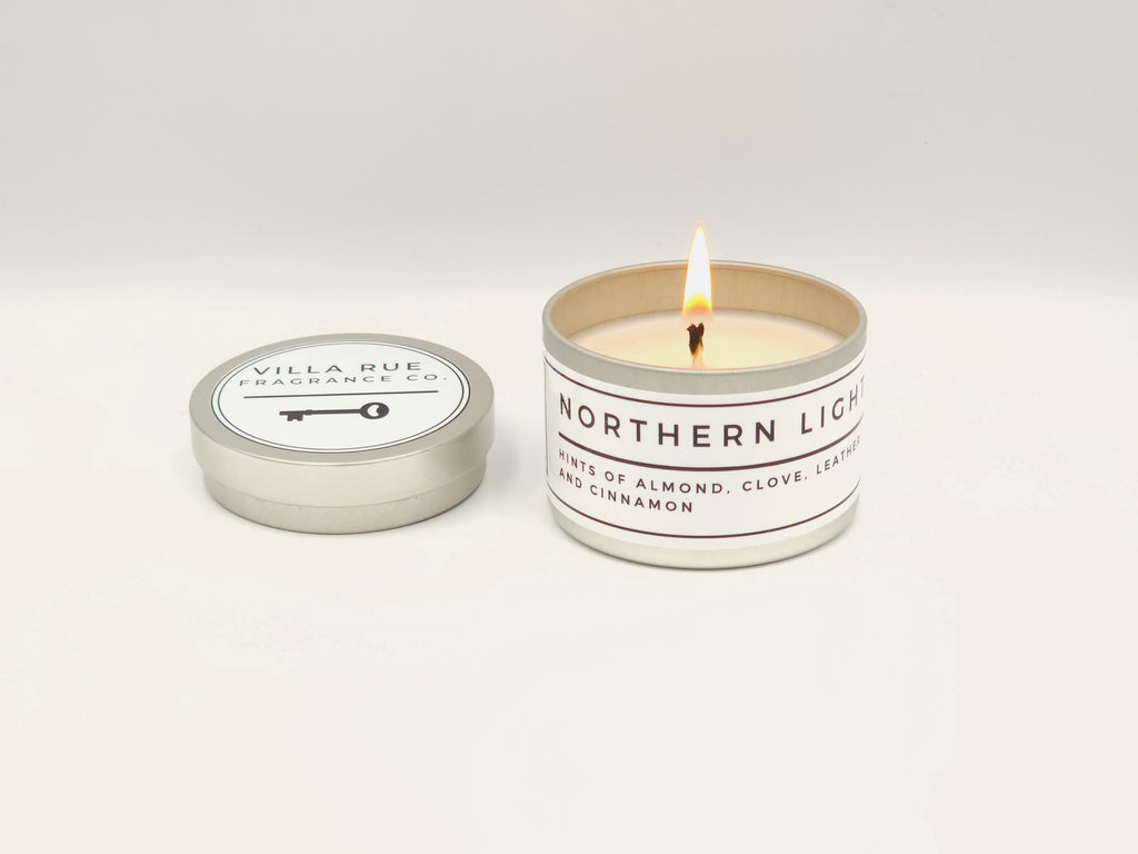Villa Rue Northern Lights soy candle — 4oz Tin