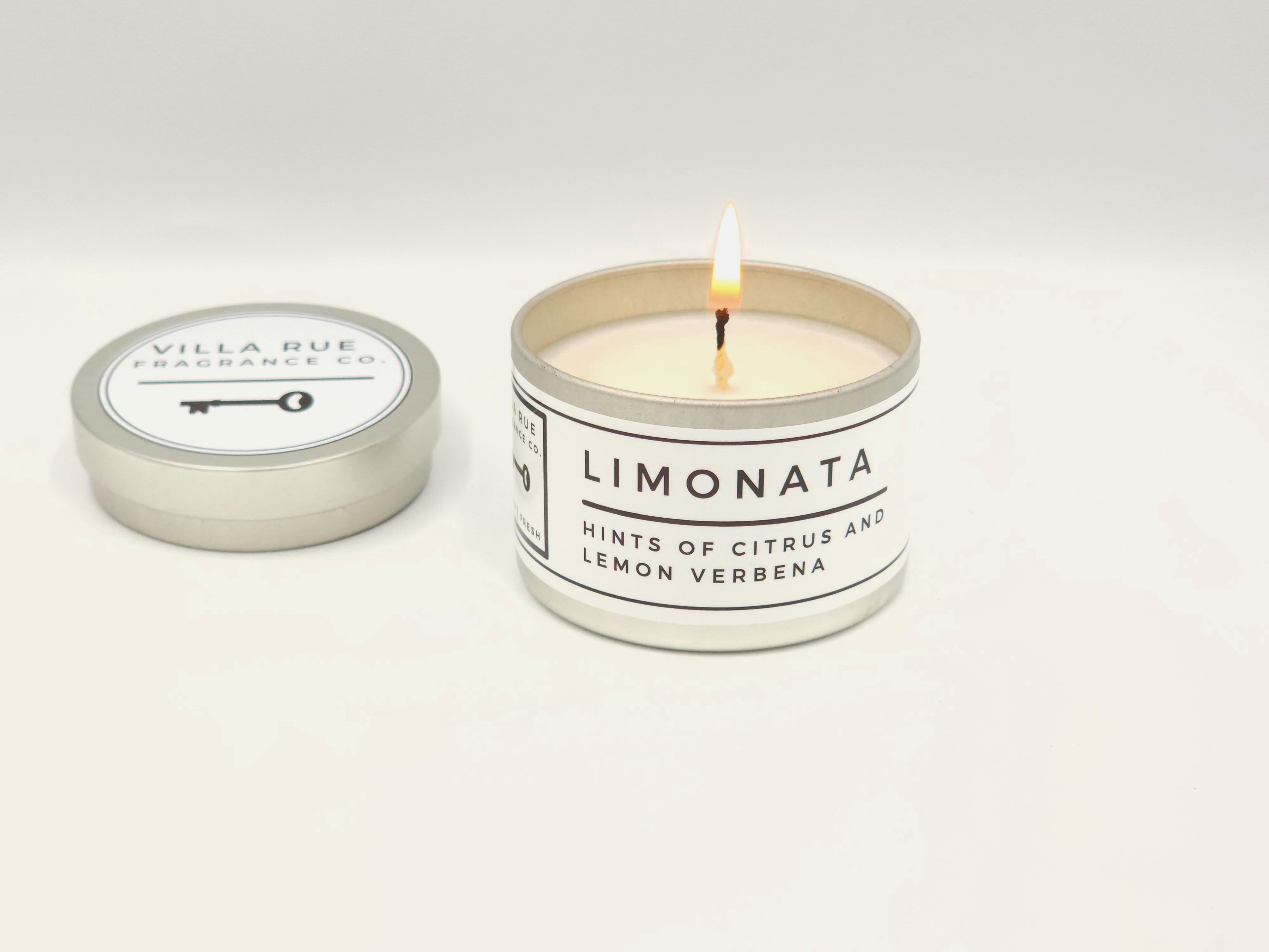 Villa Rue Limonata soy candle — 4oz Tin