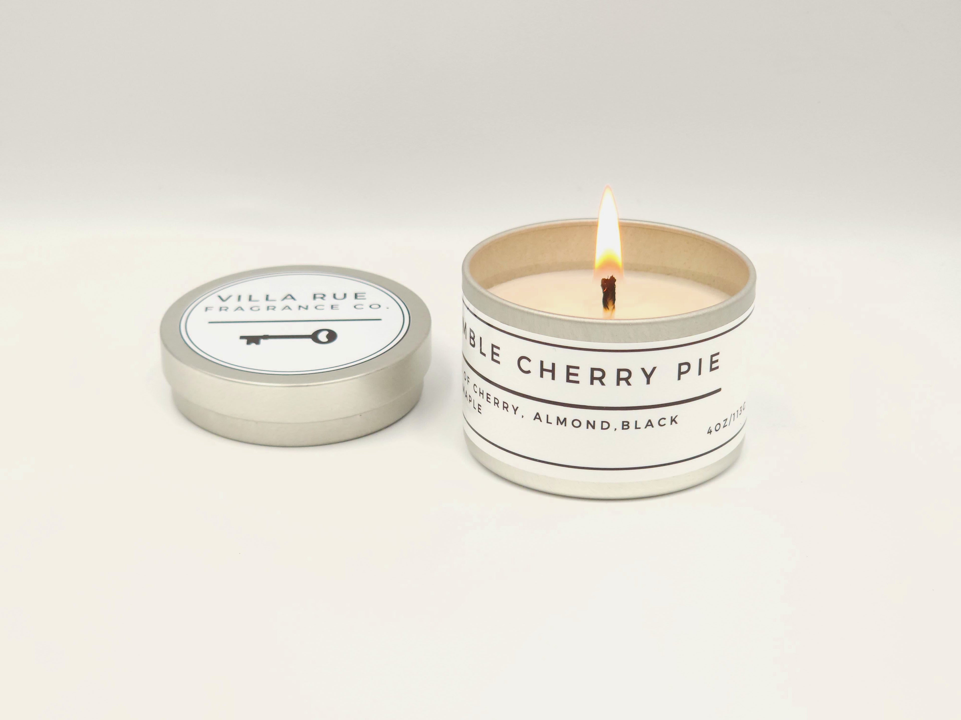 Villa Rue Humble Cherry Pie soy candle — 4oz Tin