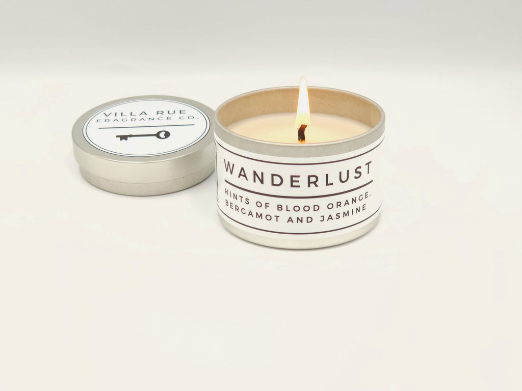 Villa Rue Wanderlust soy candle — 4oz Tin