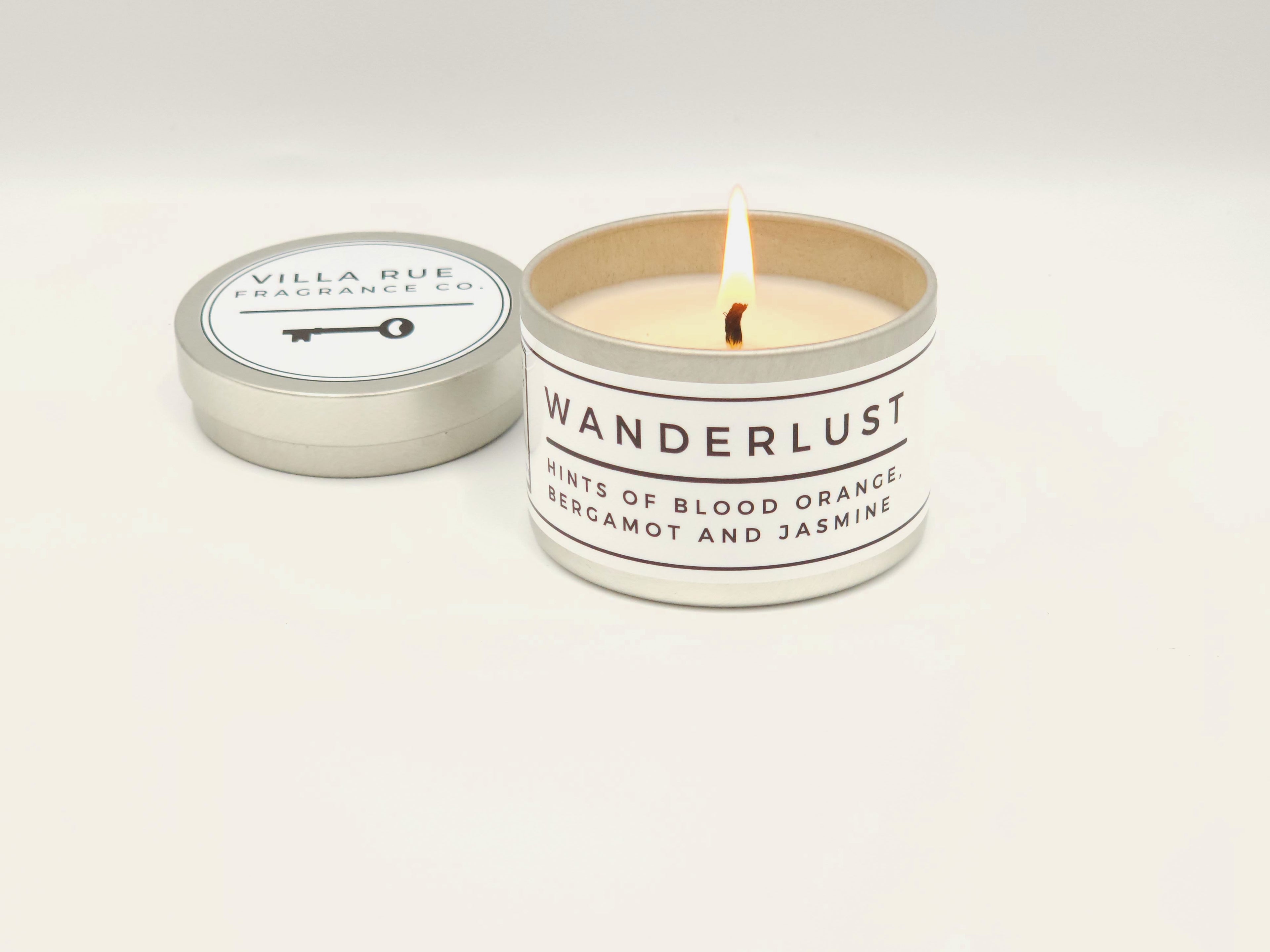 Villa Rue Wanderlust soy candle — 4oz Tin