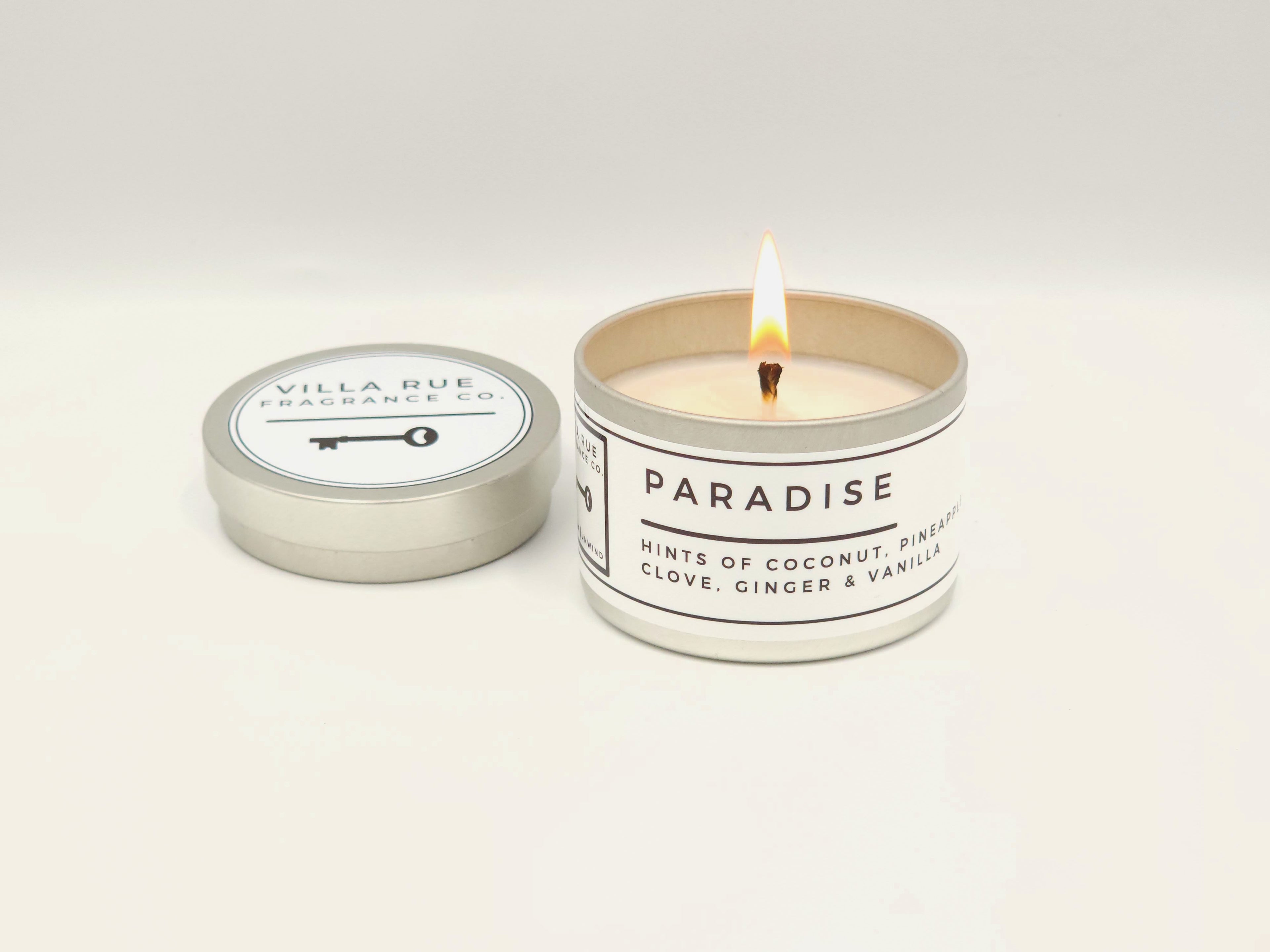 Villa Rue Paradise soy candle — 4oz Tin