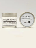 Villa Rue Wild Wood soy candle — 2oz Tin
