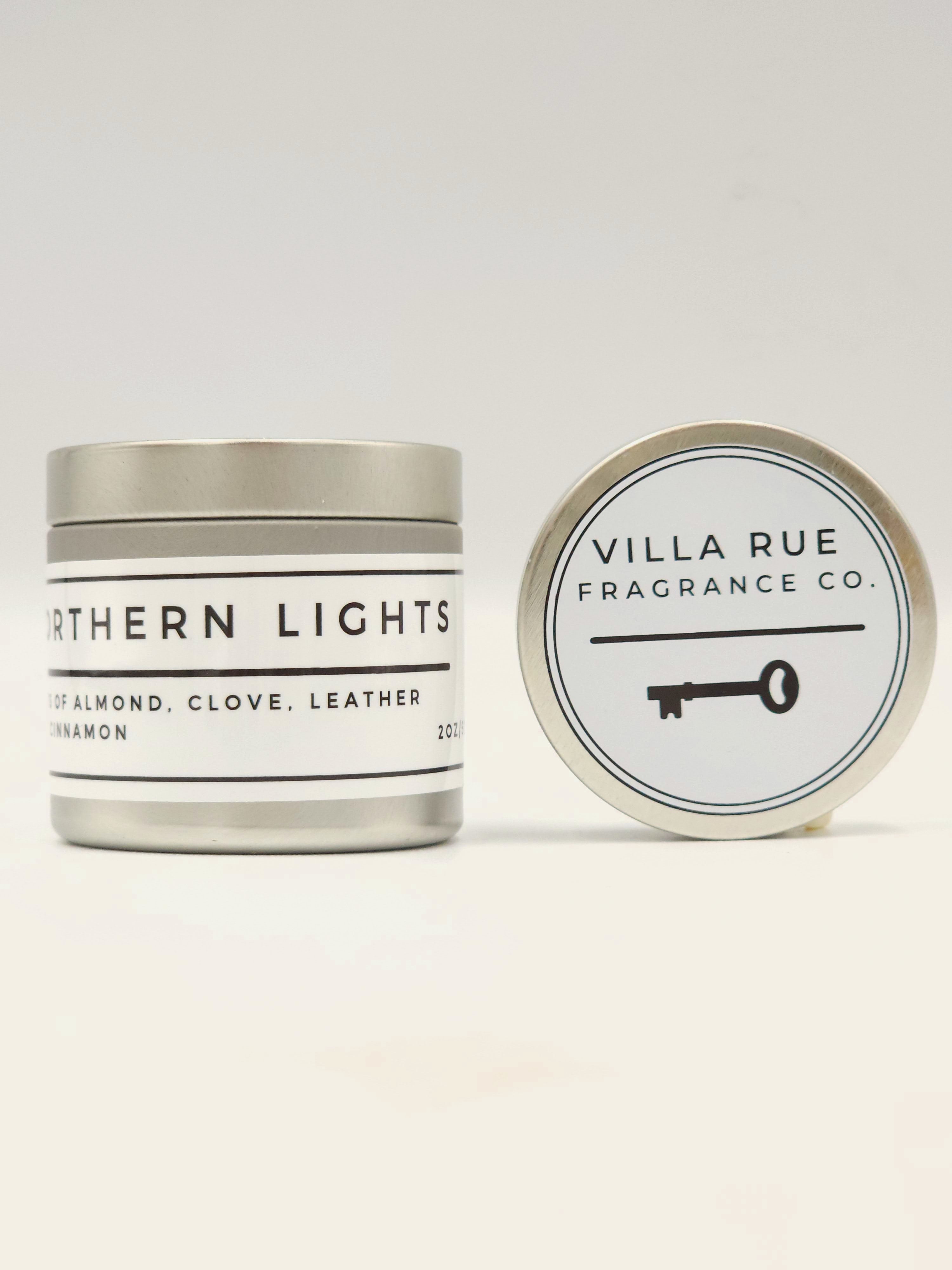 Villa Rue Northern Lights soy candle — 2oz Tin