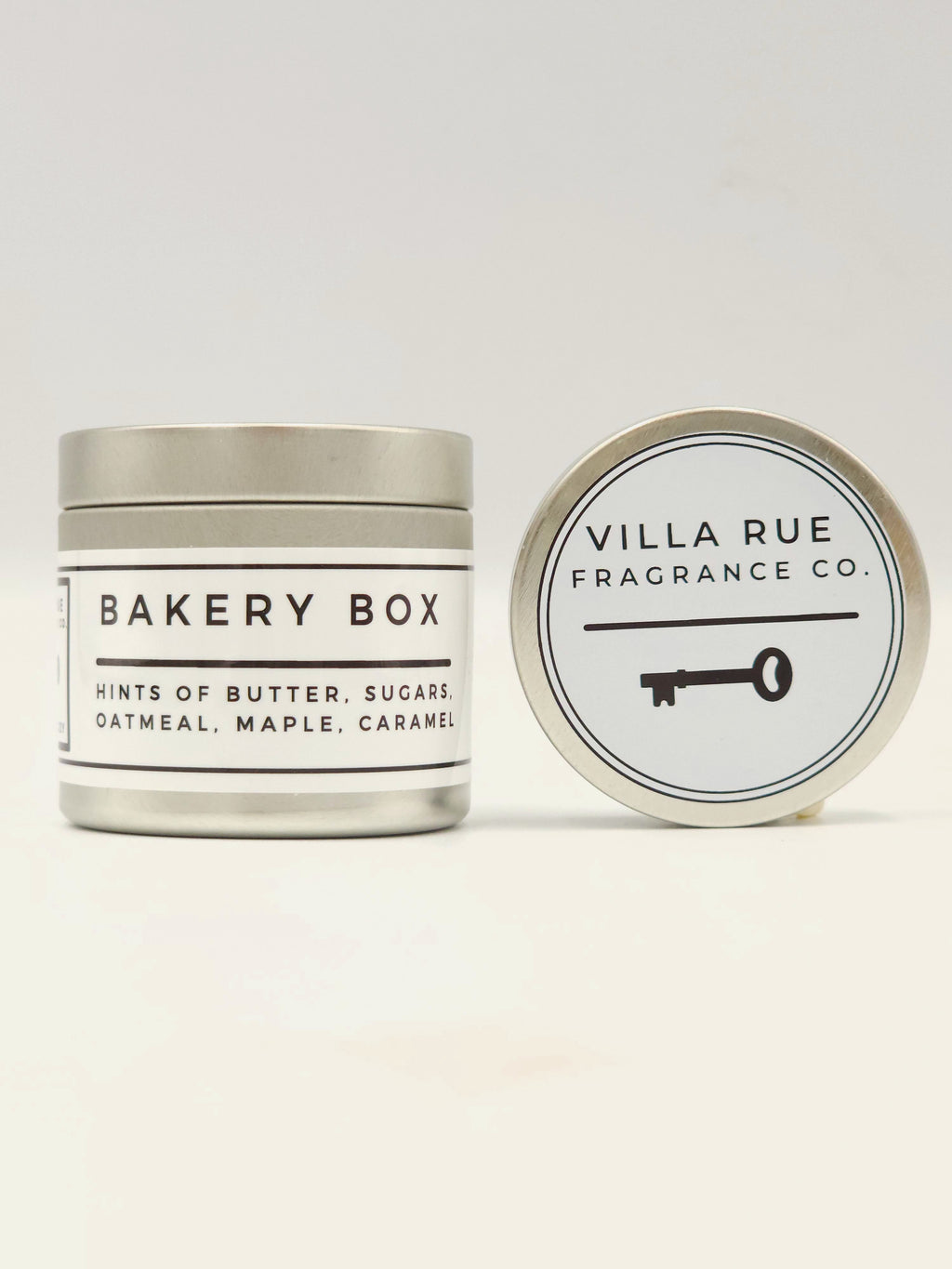 Villa Rue Bakery Box soy candle — 2oz Tin