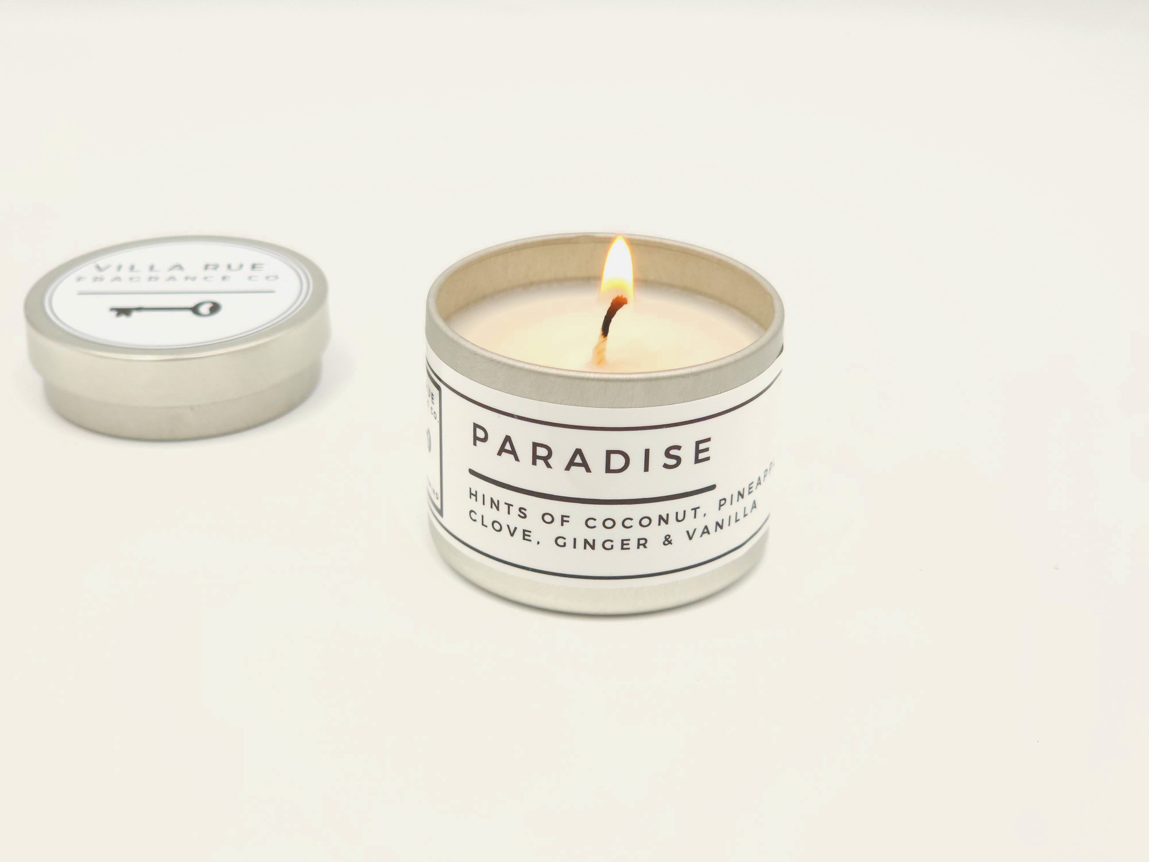 Villa Rue Paradise soy candle — 2oz Tin