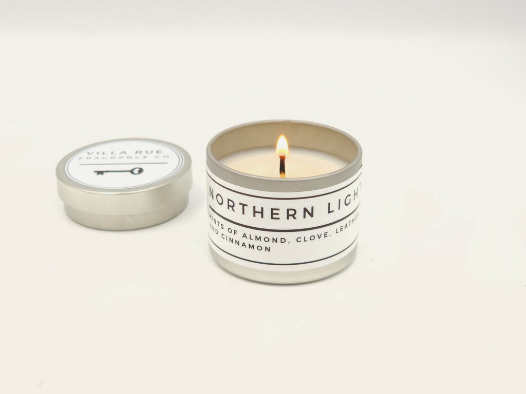 Villa Rue Northern Lights soy candle — 2oz Tin