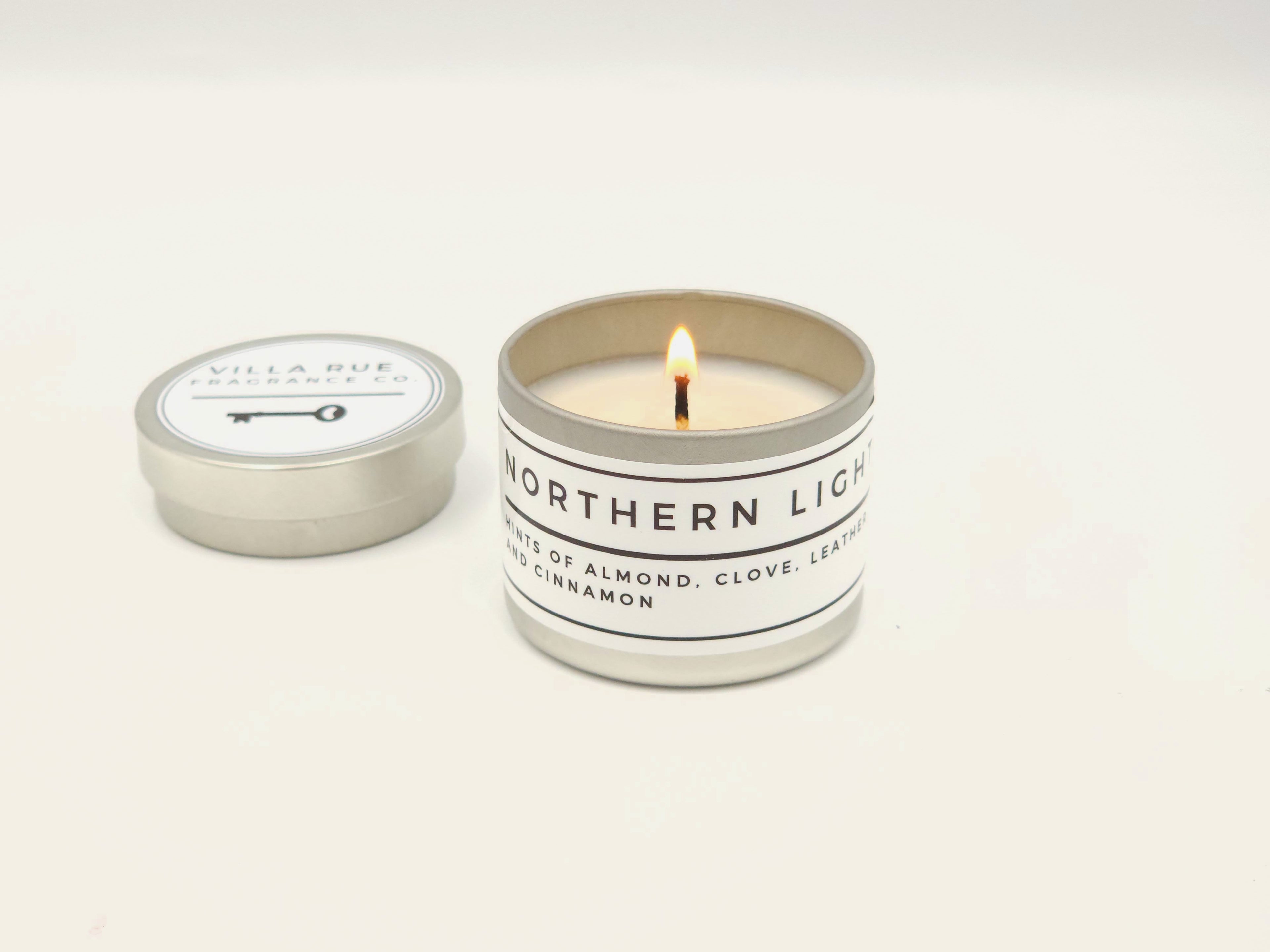 Villa Rue Northern Lights soy candle — 2oz Tin