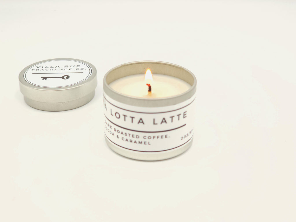 Villa Rue Lotta Lotta Latte soy candle — 2oz Tin
