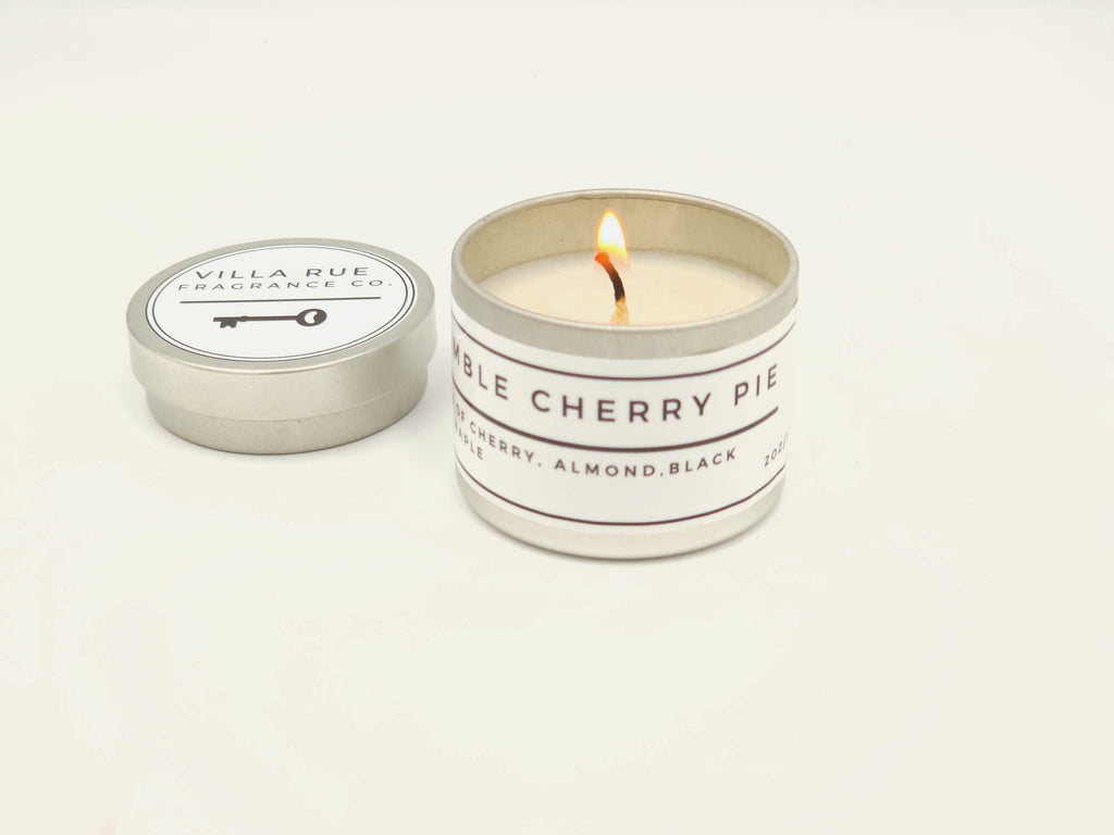 Villa Rue Humble Cherry Pie soy candle — 2oz Tin