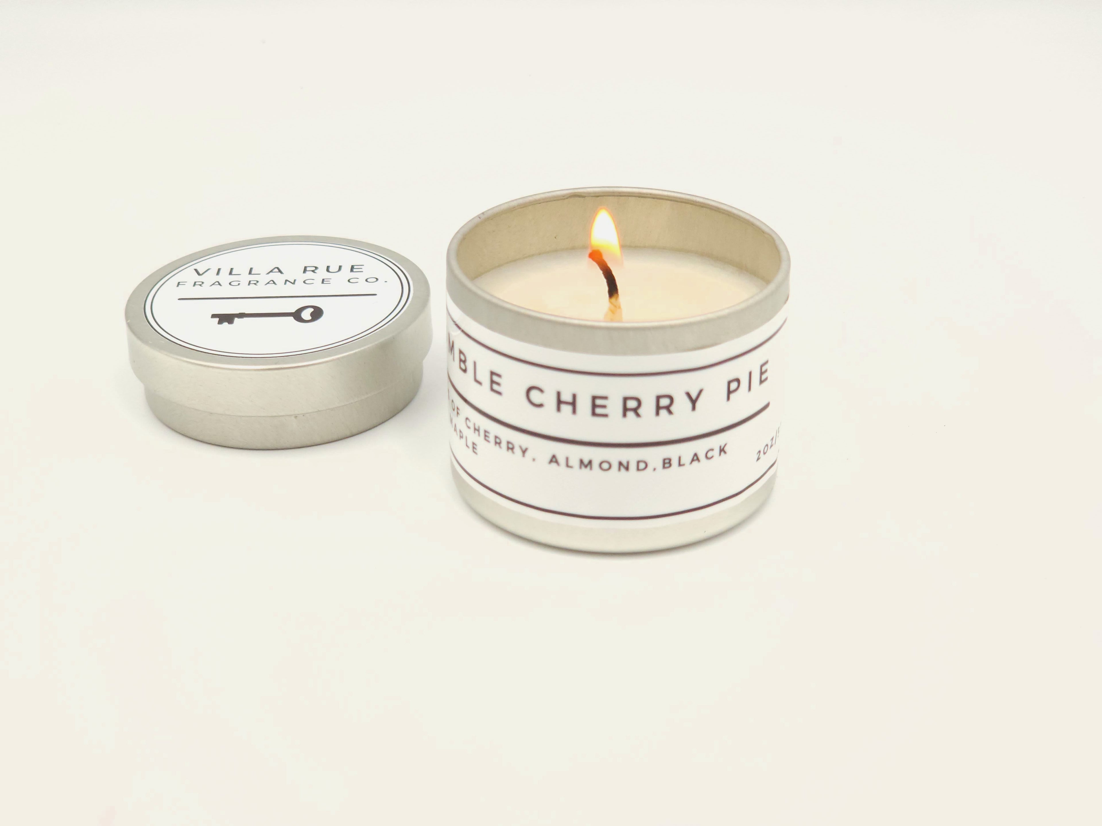 Villa Rue Humble Cherry Pie soy candle — 2oz Tin