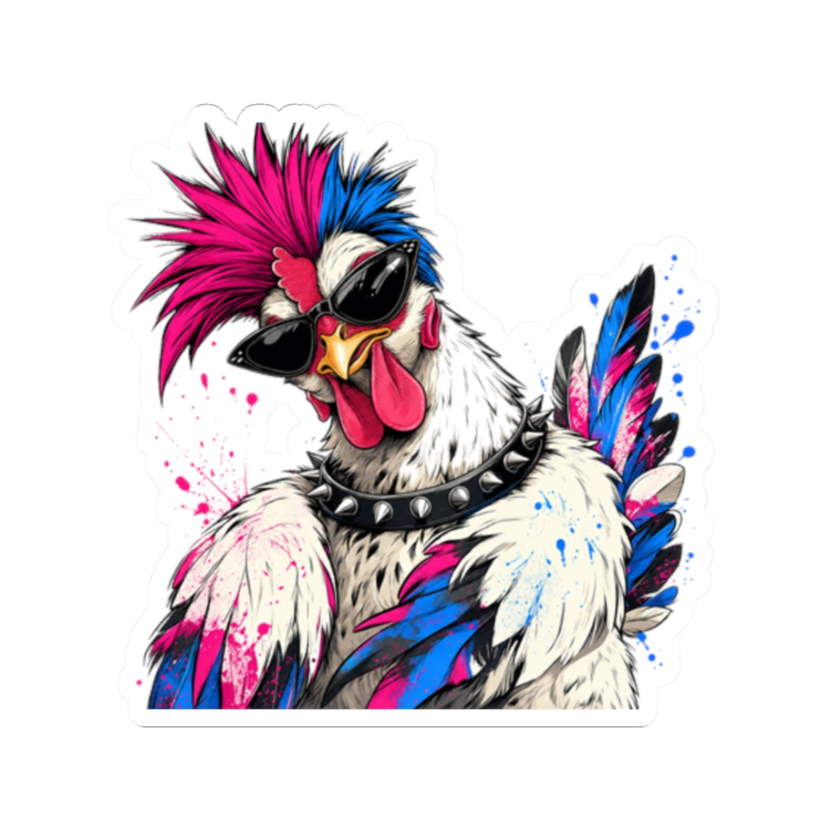 Punk Rockstar Hen Sticker