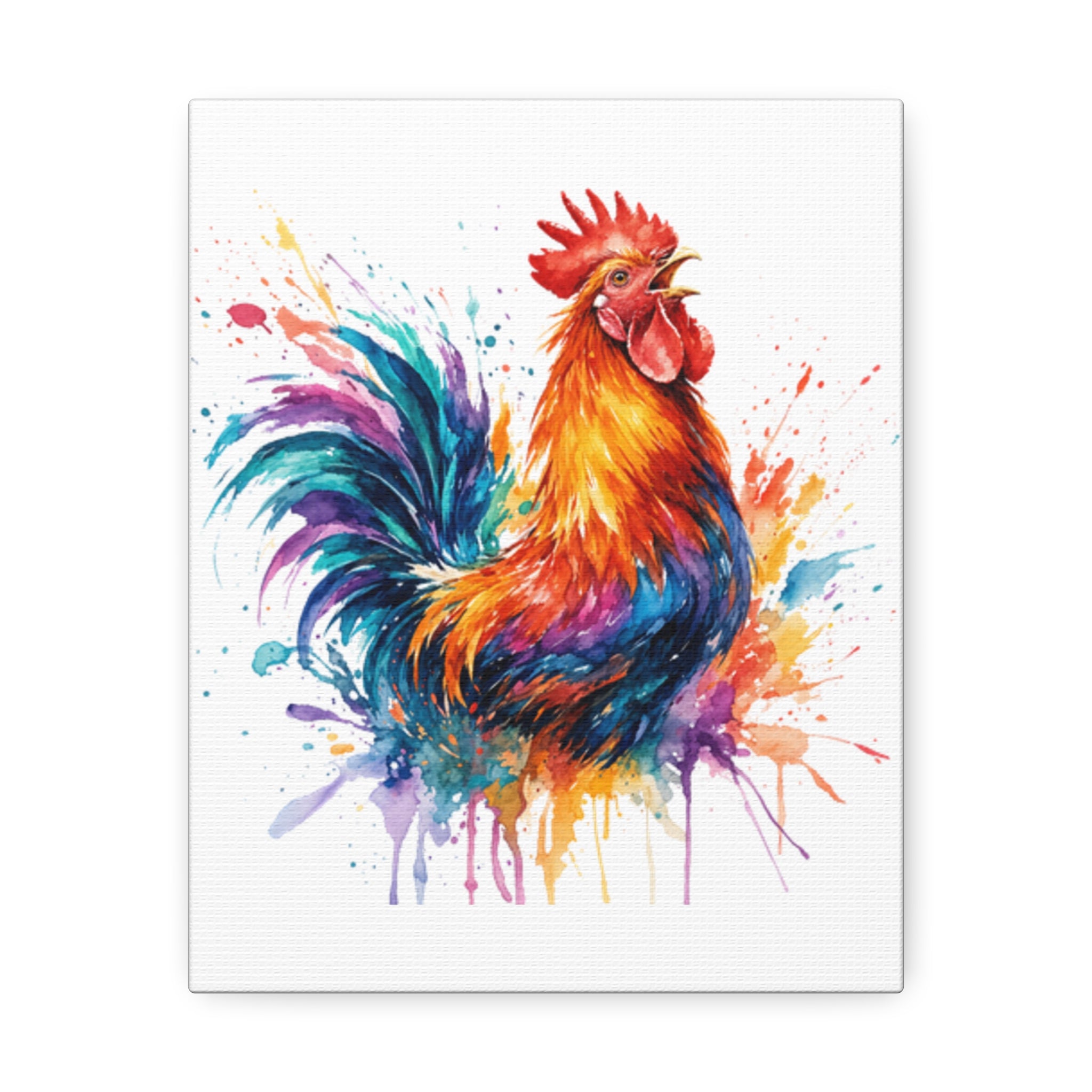 Splash Rooster Canvas
