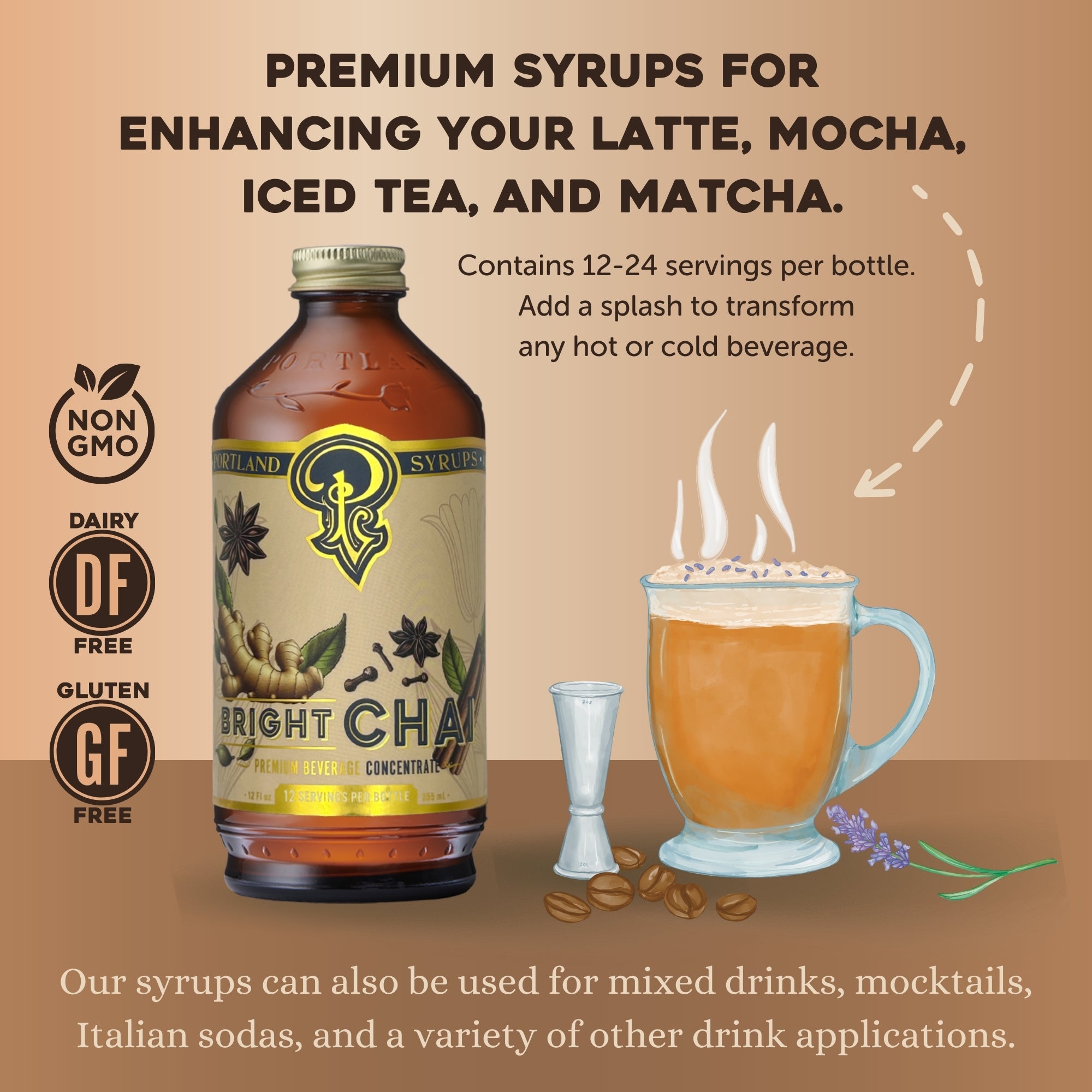 Portland Syrups Bright Chai Syrup 12oz