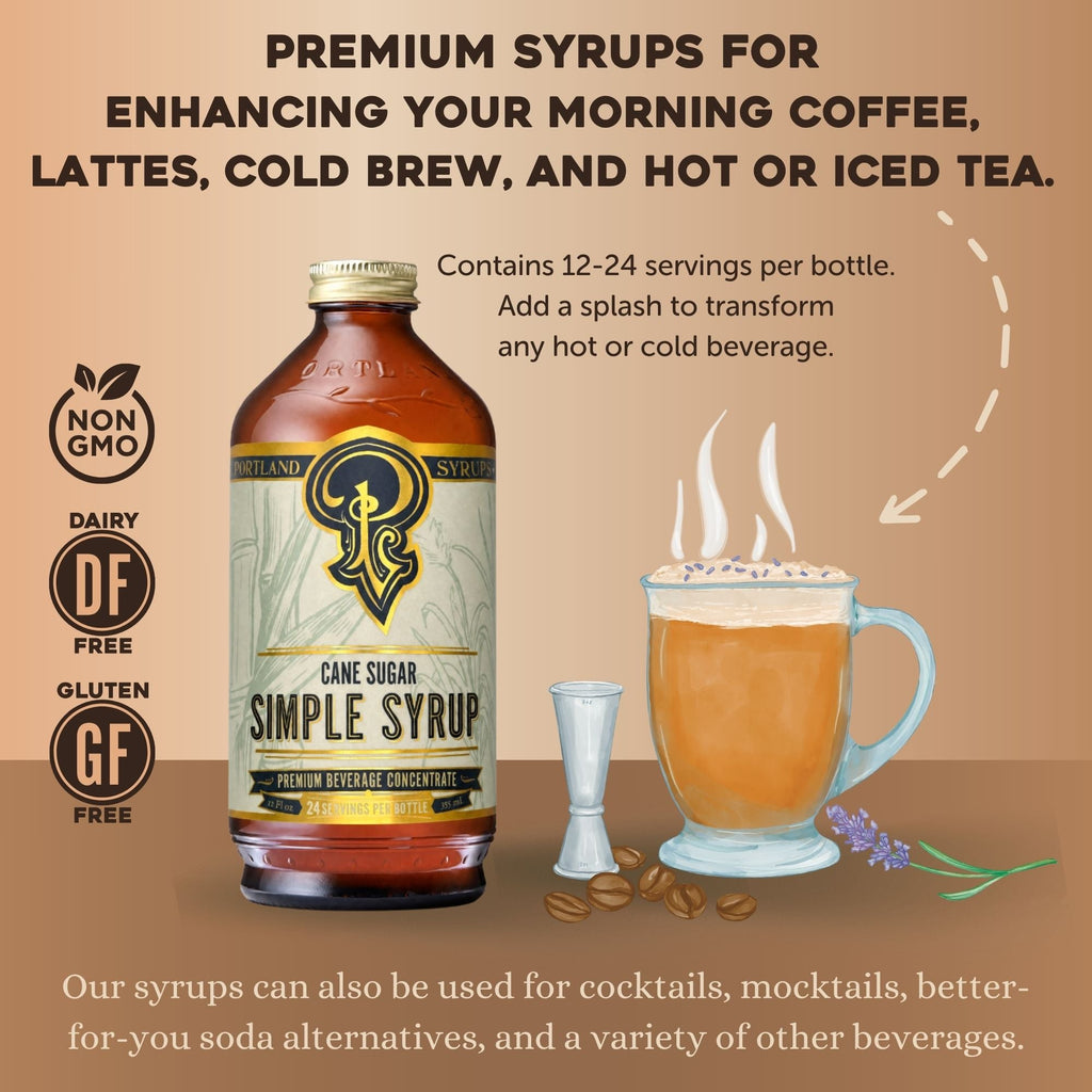 Portland Syrups Organic Cane Simple Syrup 12oz