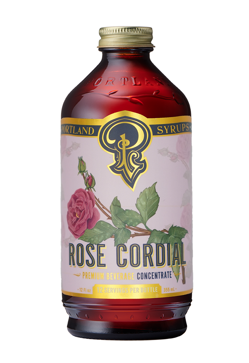 Portland Syrups Rose Cordial Syrup 12oz