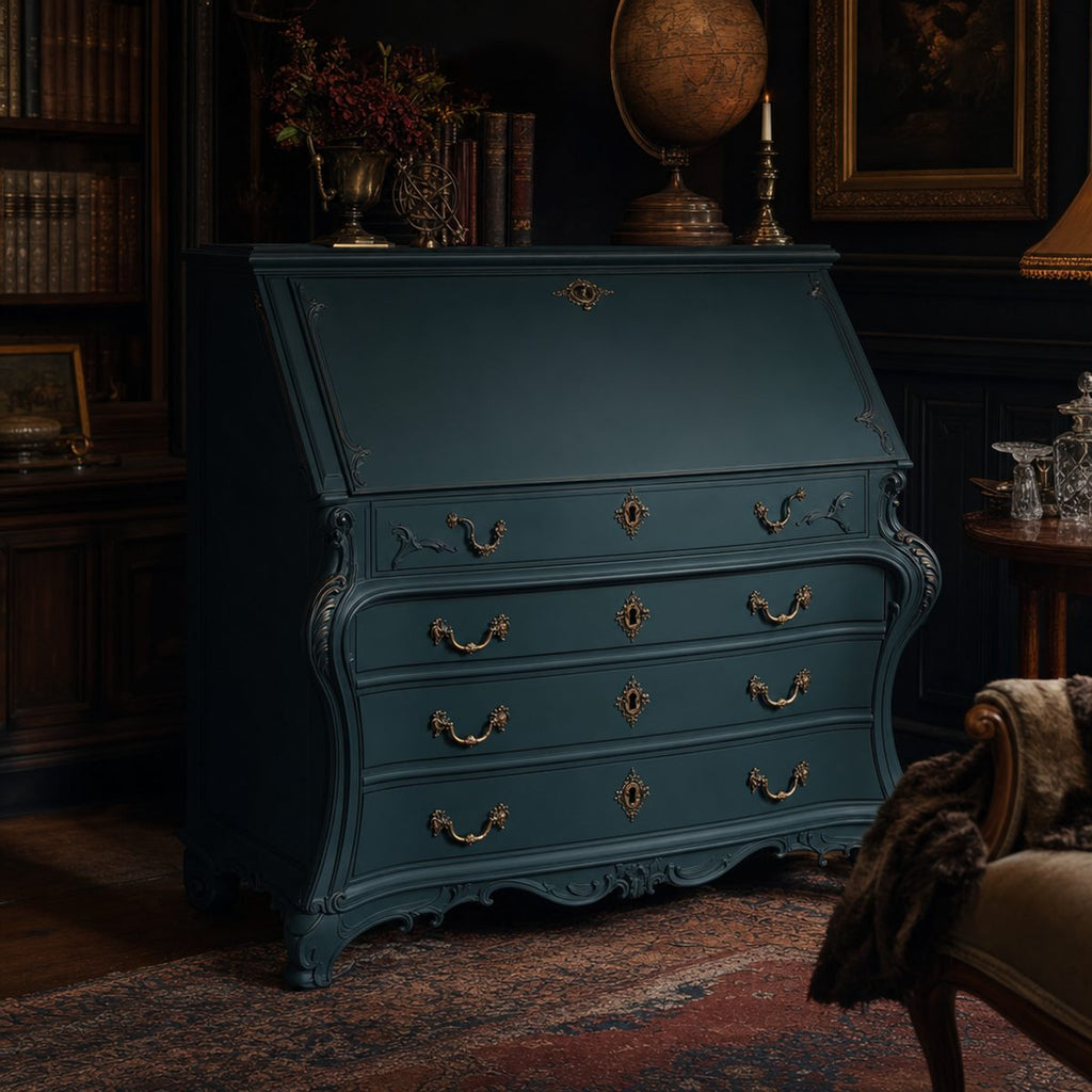 Wise Owl Chalk Synthesis Paint — Abyss — styled room