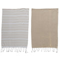 Textured Fringe Cotton Tea Towel