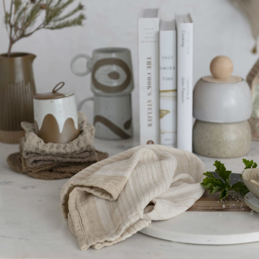 Classic Double Striped Kitchen Towel