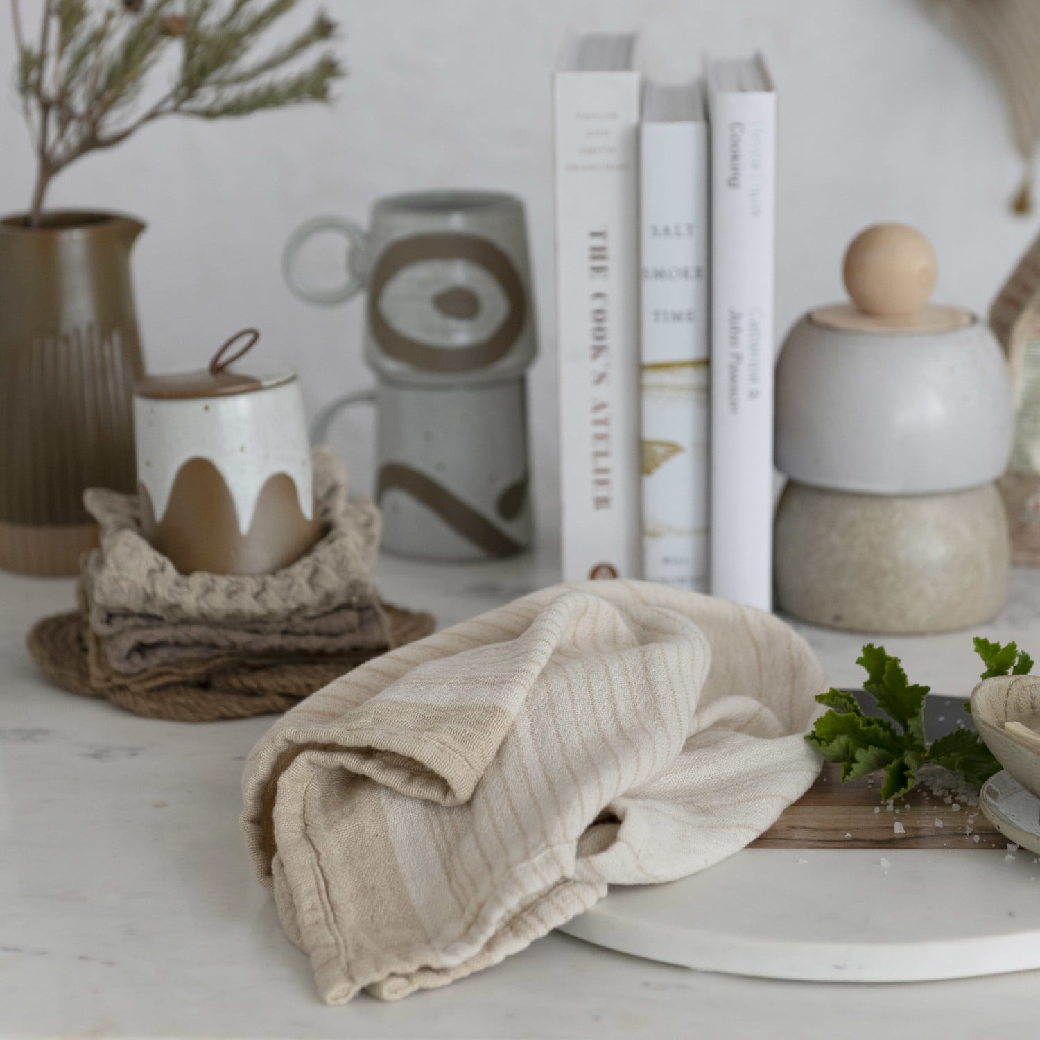 Classic Double Striped Kitchen Towel