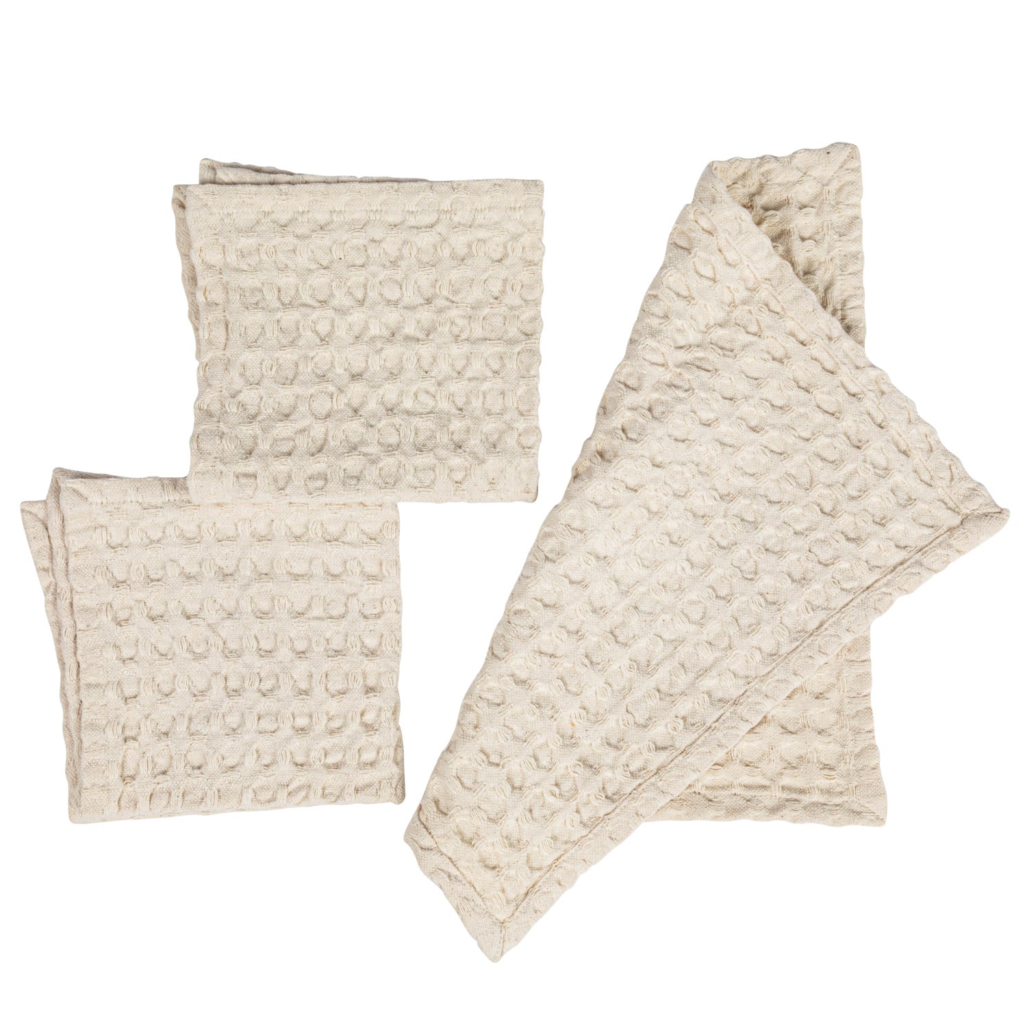 Cream Waffle Weave Dish Towel