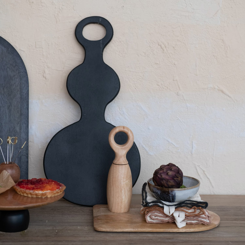 Rubberwood Salt and Pepper Mill