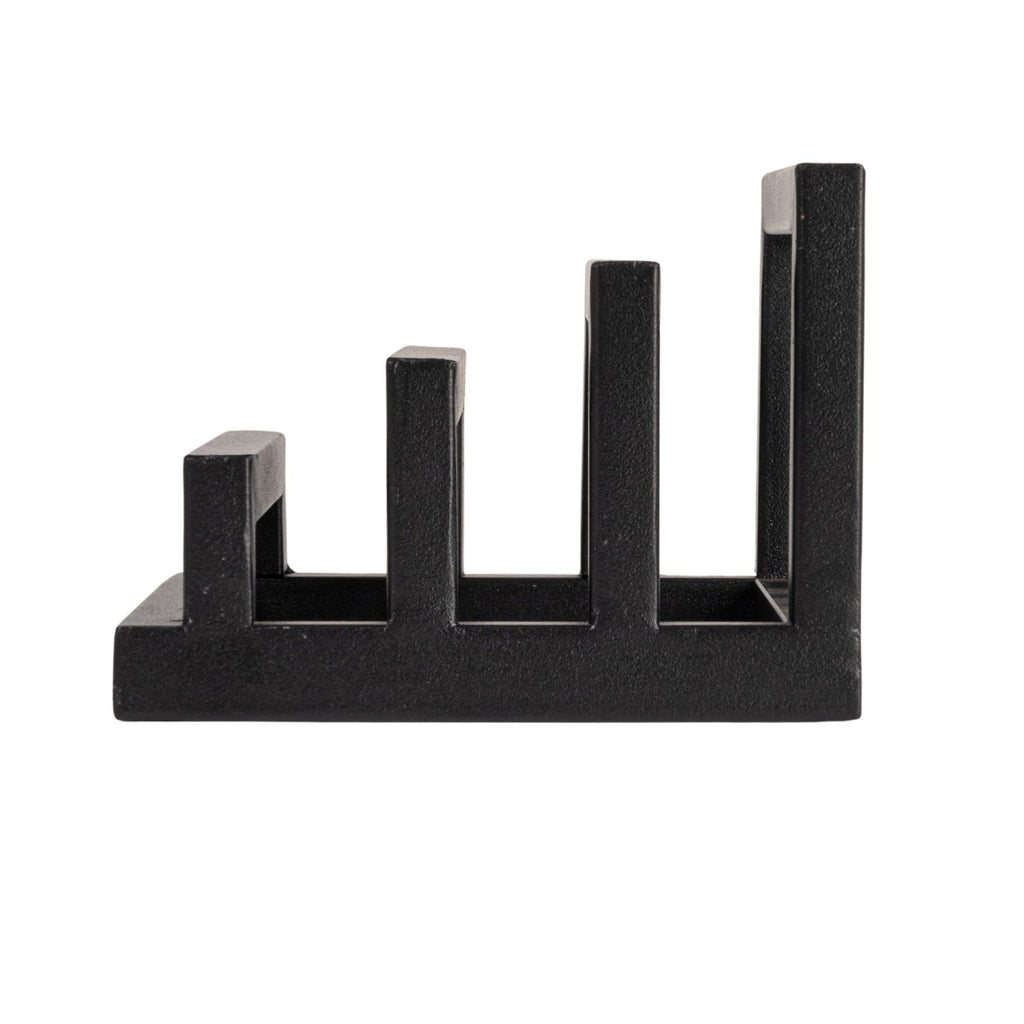 Triple Section Black Metal Countertop Stand