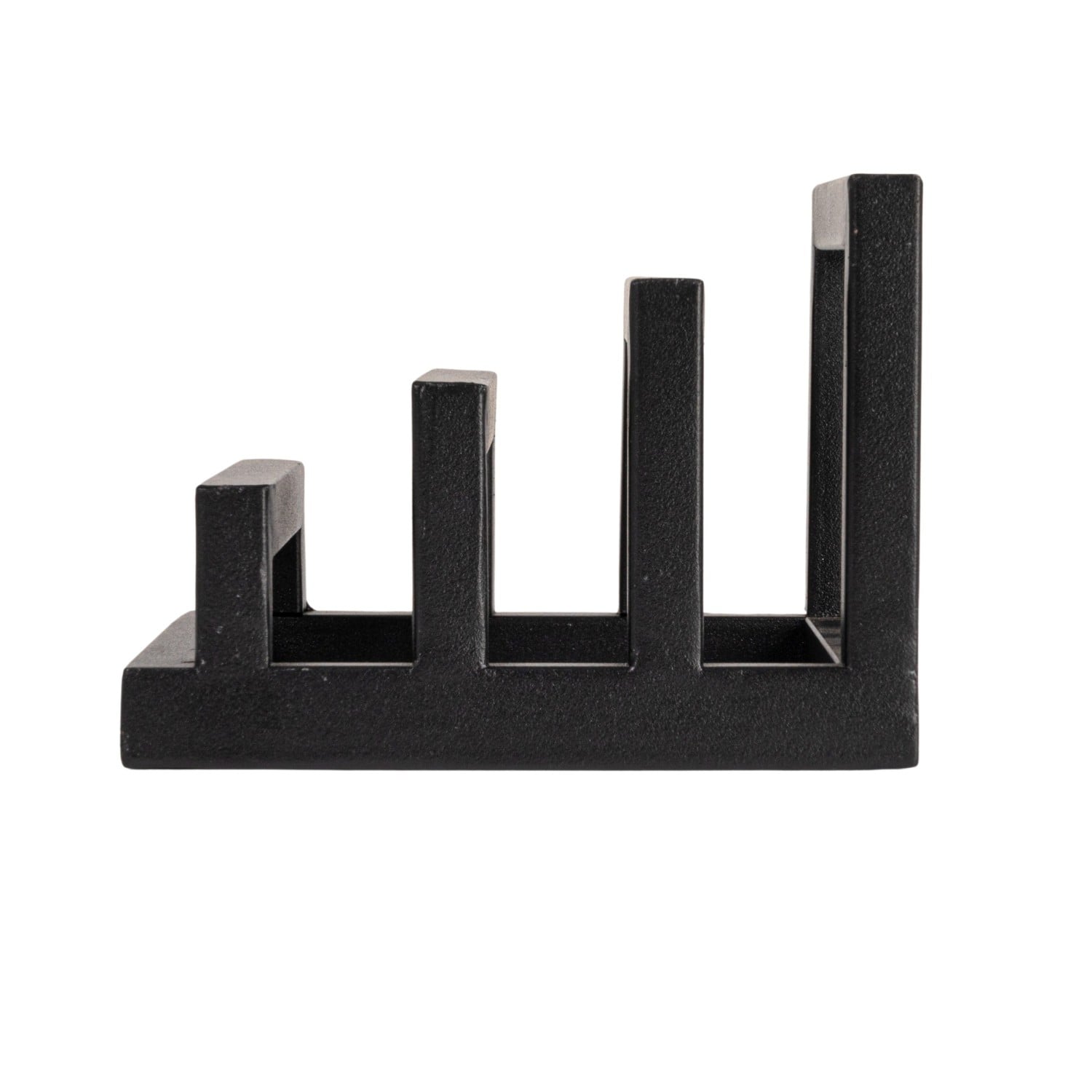 Triple Section Black Metal Countertop Stand