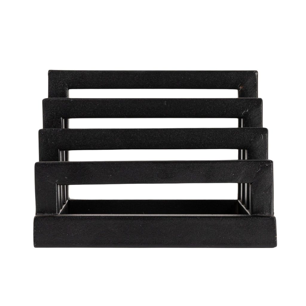 Triple Section Black Metal Countertop Stand