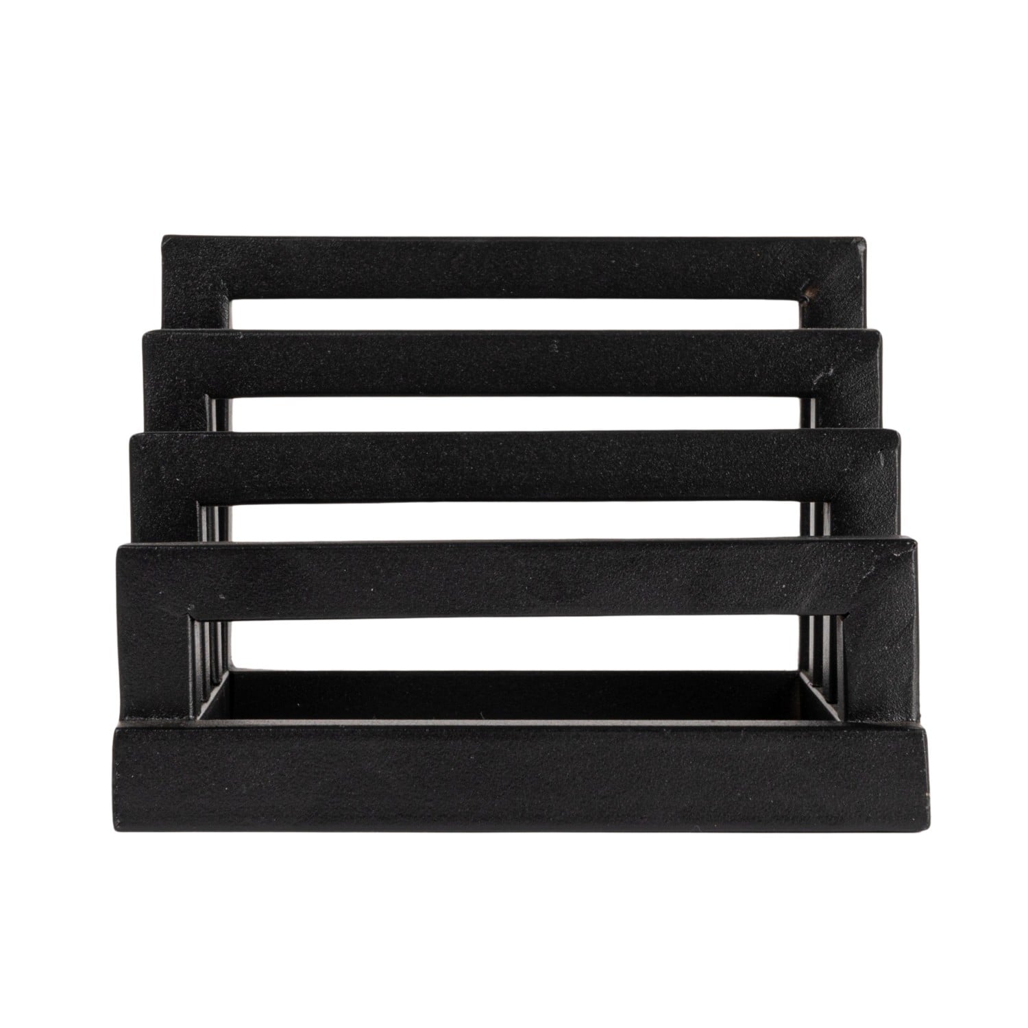 Triple Section Black Metal Countertop Stand