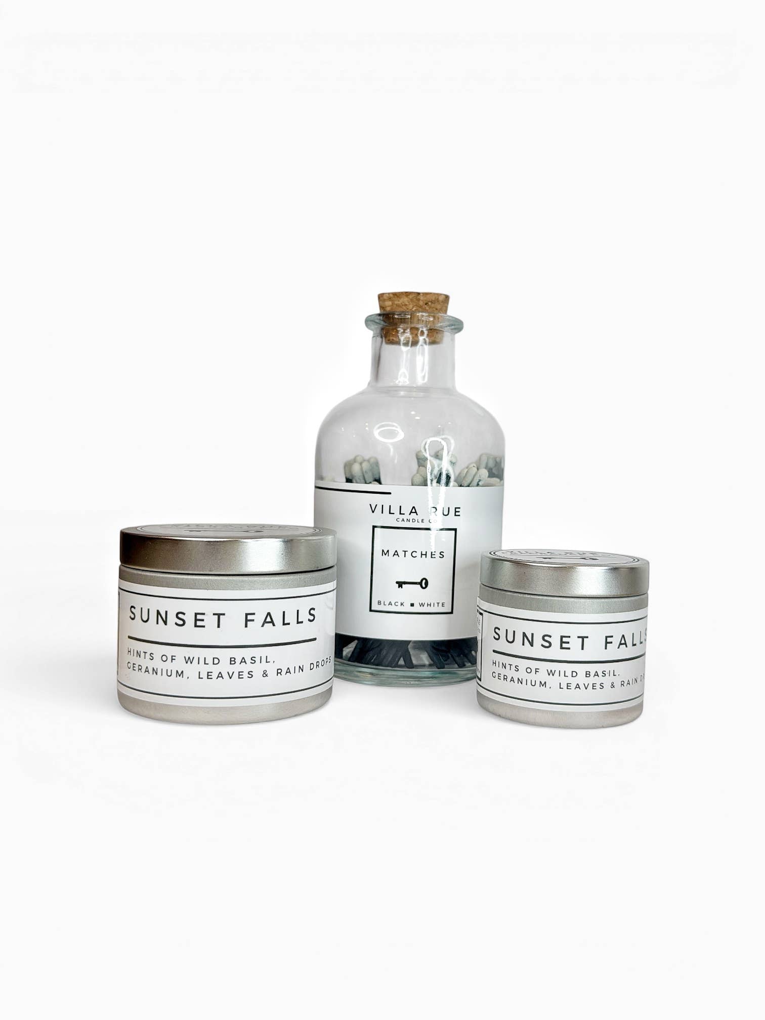 Villa Rue artisanal apothecary jar matches