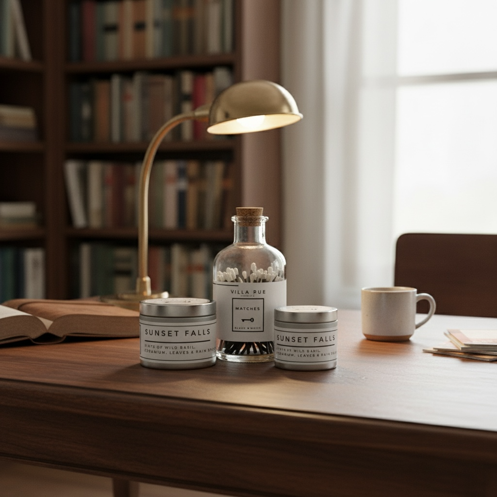 Villa Rue artisanal apothecary jar matches
