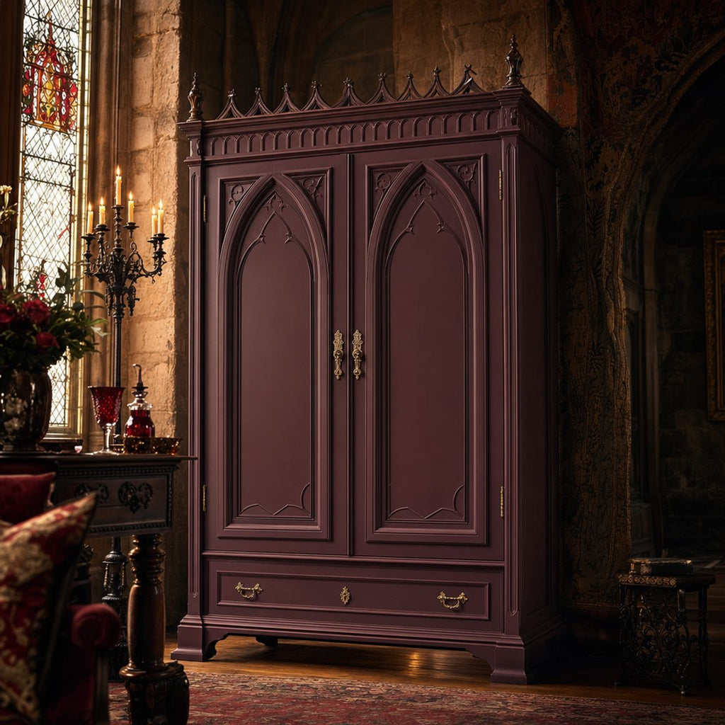 Wise Owl Chalk Synthesis Paint — Black Cherry — styled room