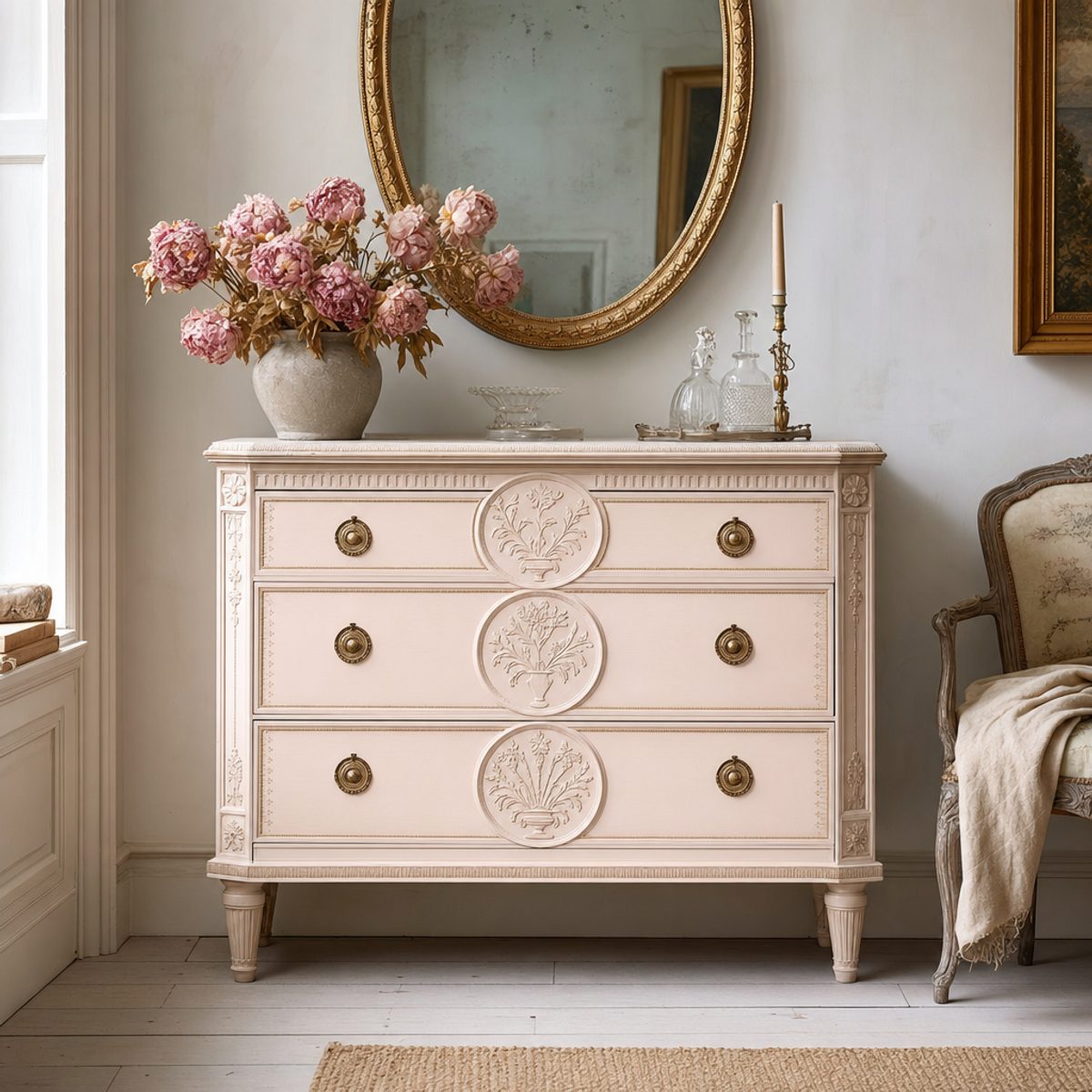 Wise Owl Chalk Synthesis Paint — Blush — styled room