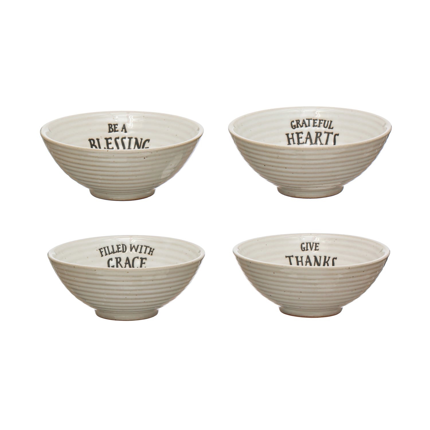Stamped Stoneware Accent Bowl