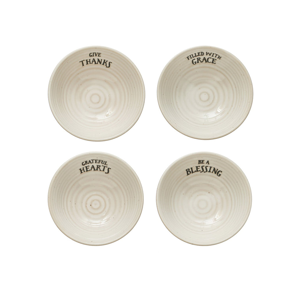 Stamped Stoneware Accent Bowl