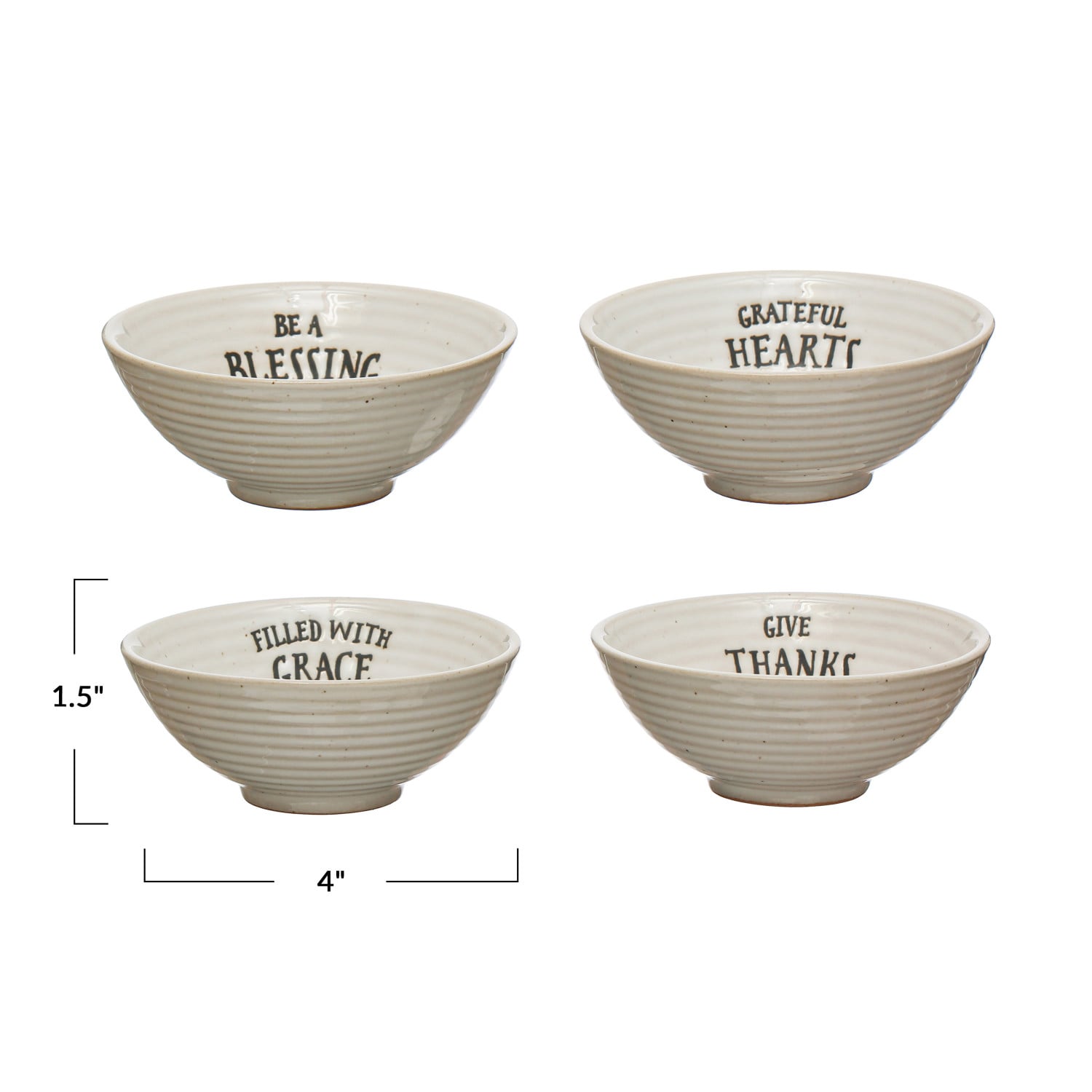 Stamped Stoneware Accent Bowl
