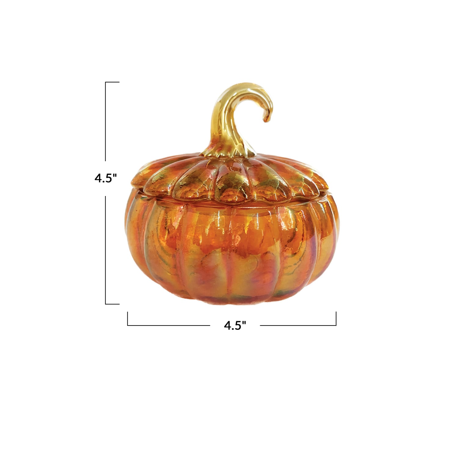 Amber Pumpkin Glass Jar