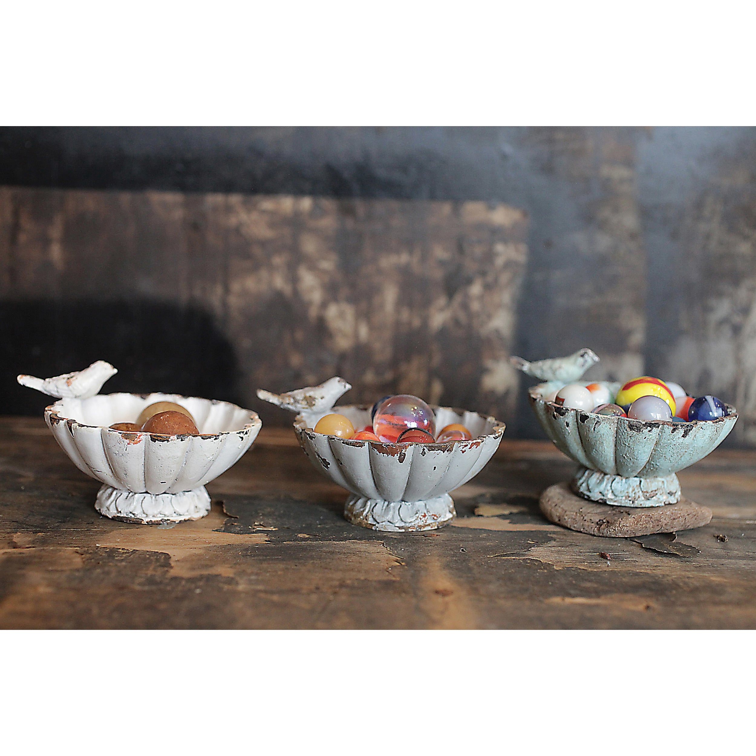Antiqued Pewter Decorative Bowl