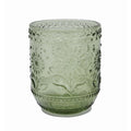 Vintage-Style Embossed Drinking Glass
