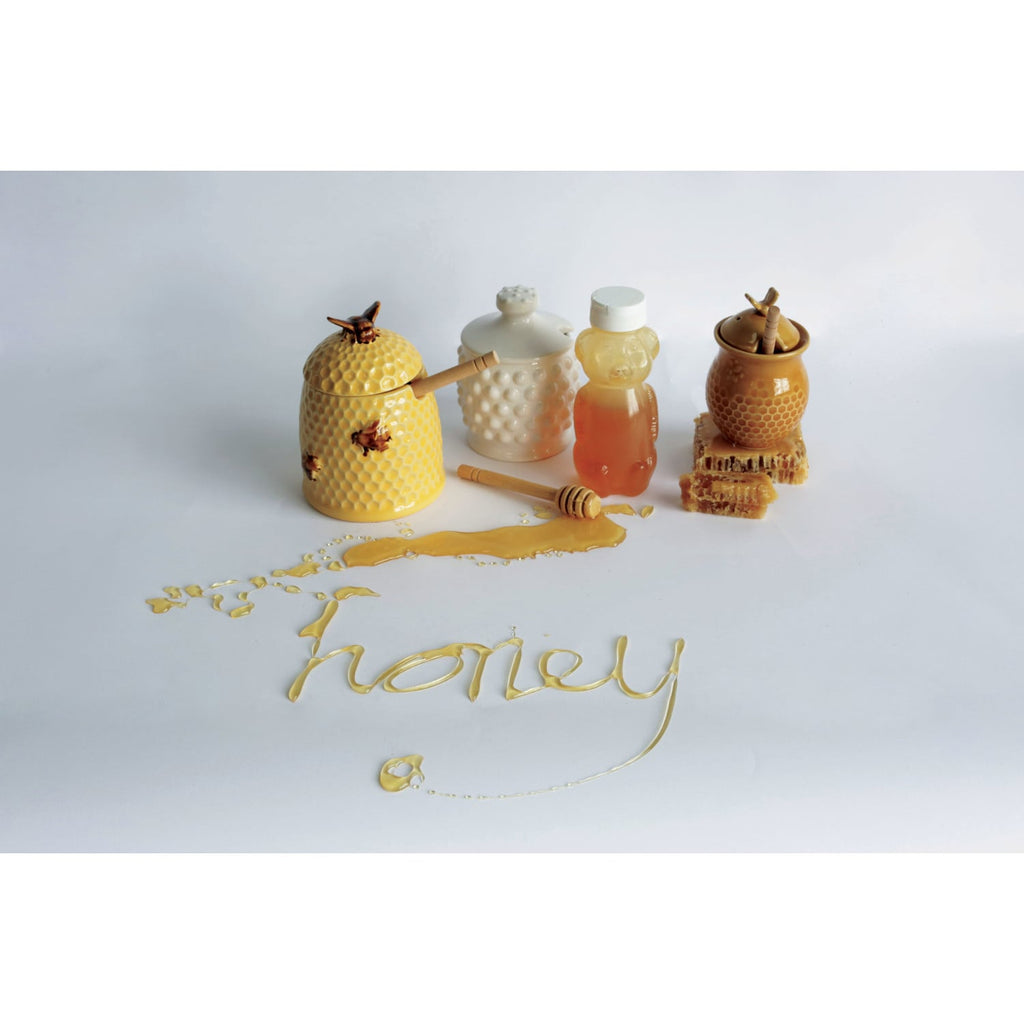 Glass Honey Jar with Wooden Dipper