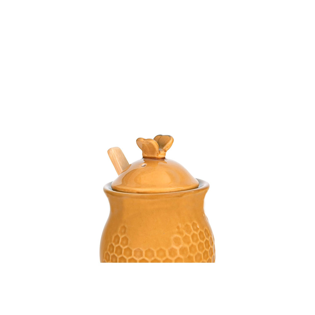 Glass Honey Jar with Wooden Dipper