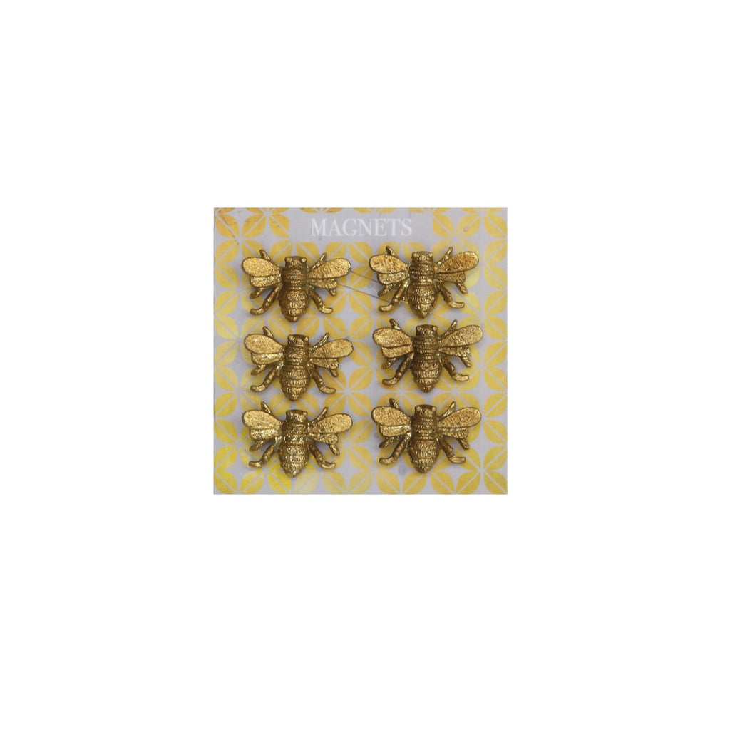 Pewter Bee Refrigerator Magnets Set